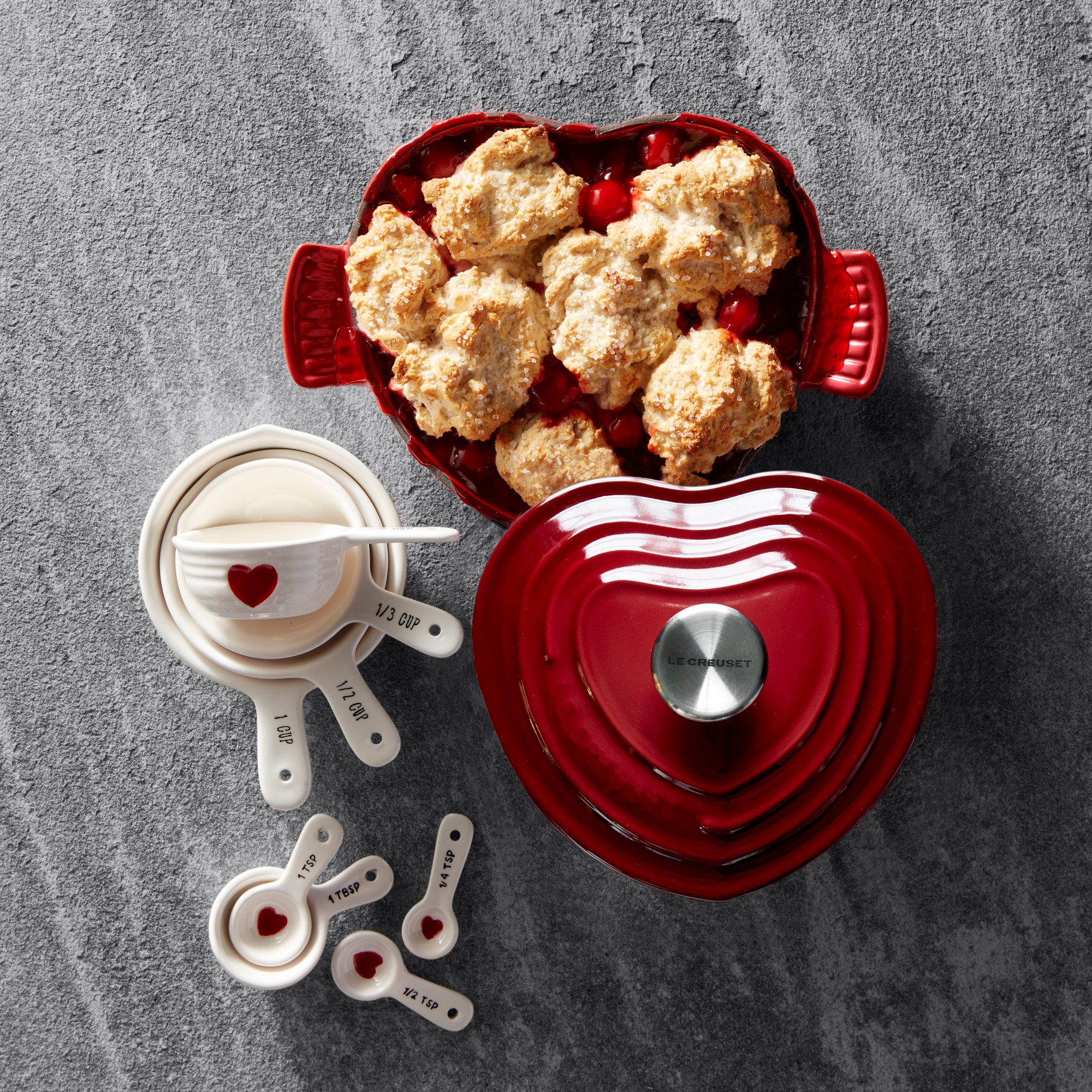 Williams Sonoma Heart Measuring Cups and Spoons