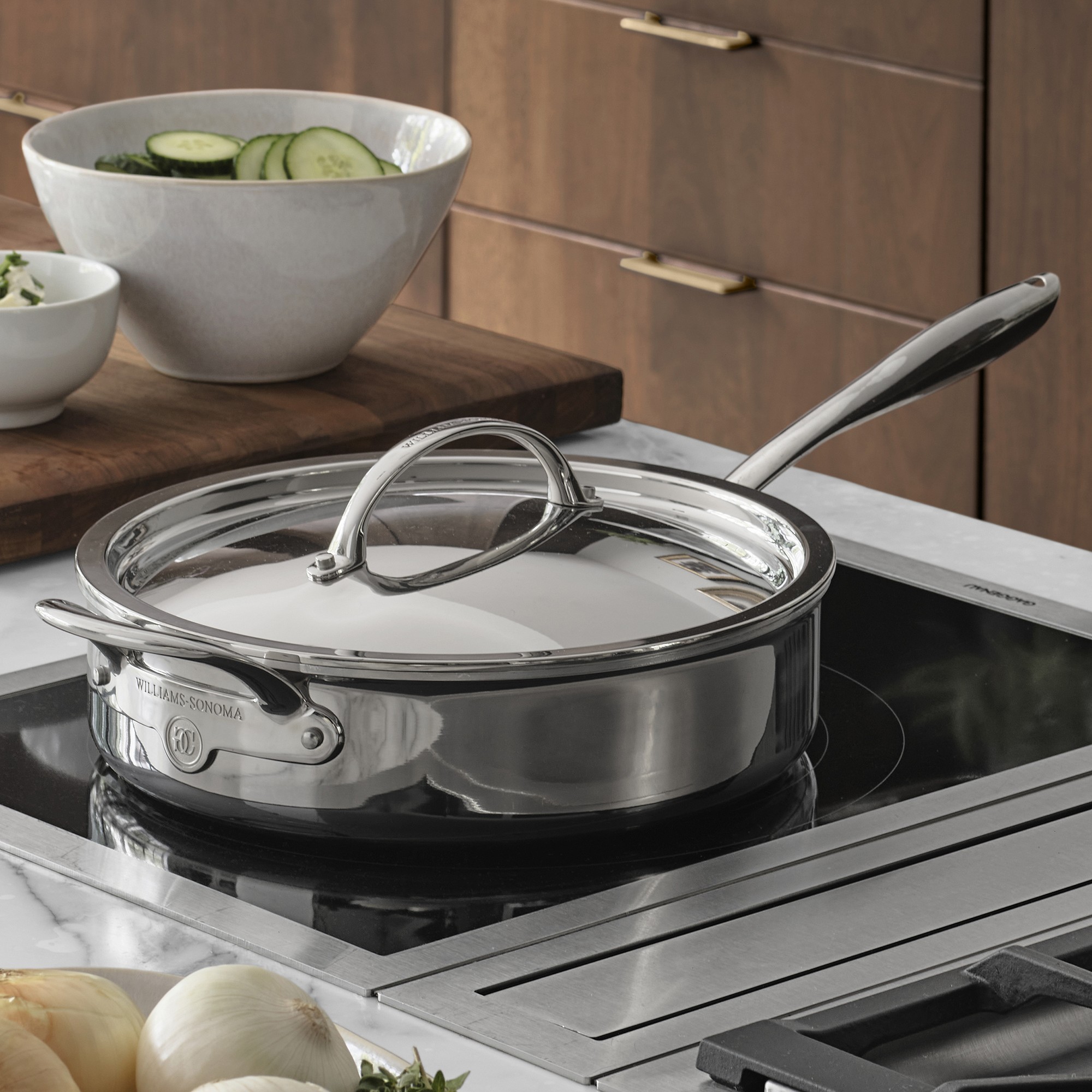 Williams Sonoma Signature Thermo-Clad™ Stainless-Steel Sauté Pan, 4 1/2-Qt