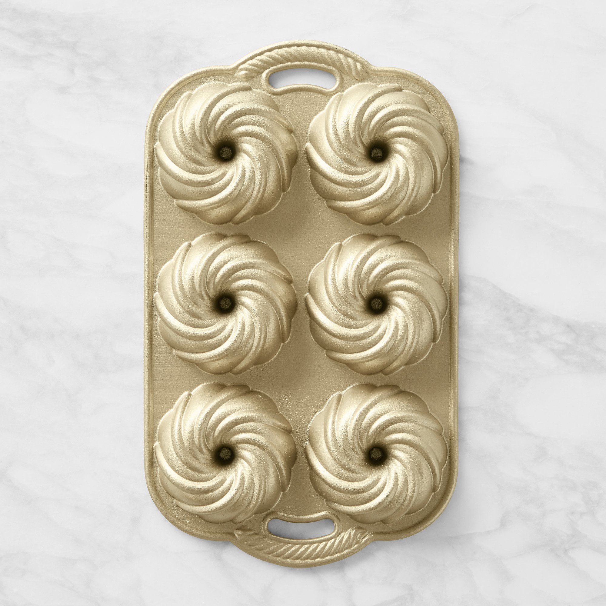 Nordic Ware Nonstick Cast Aluminum Swirl Bundtlette Cake Pan