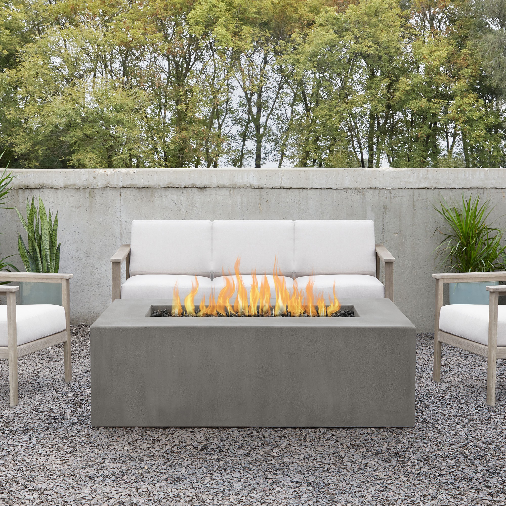 Havana Casual Rectangle Fire Table (60)
