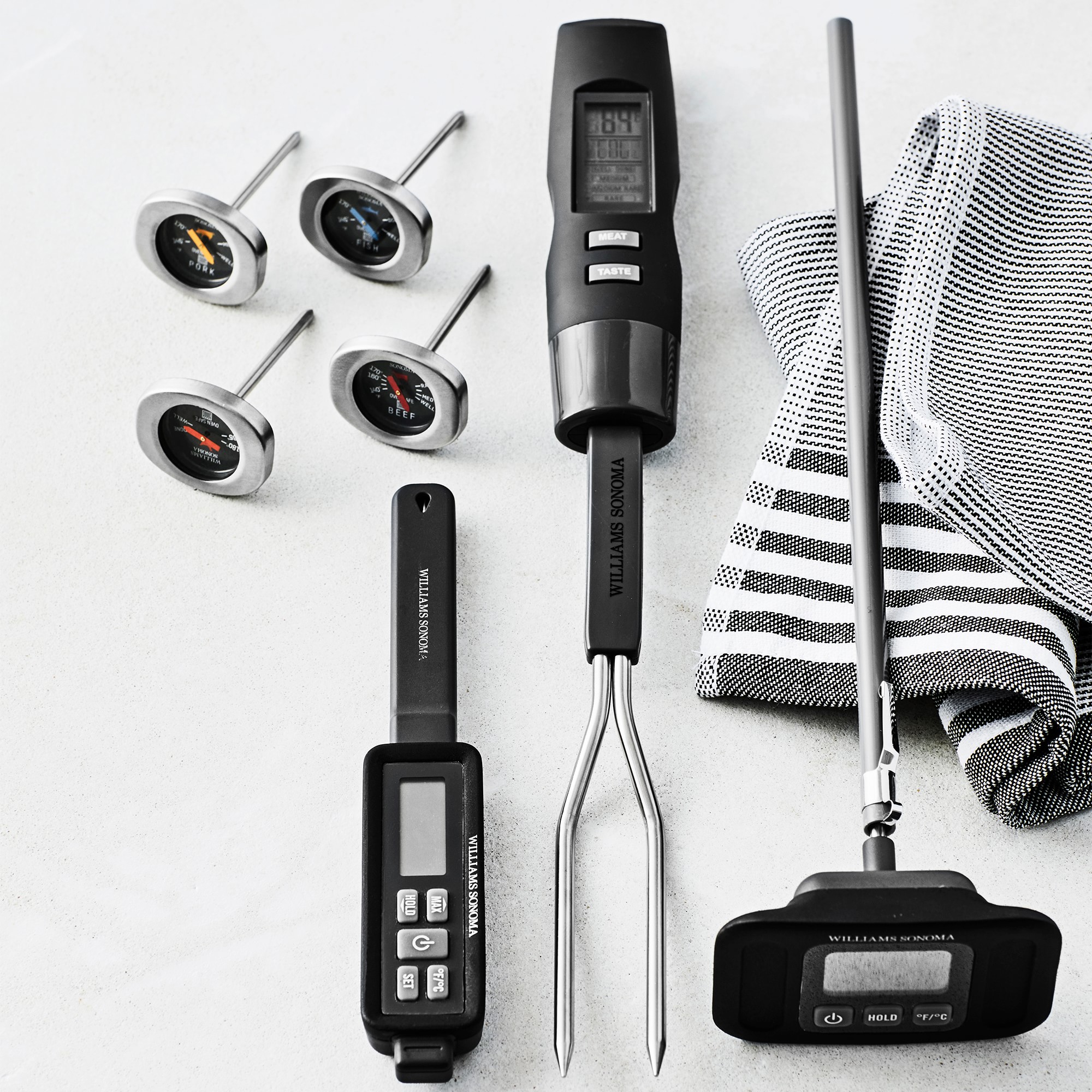 Williams Sonoma Outdoor Button Thermometer, Set of 4