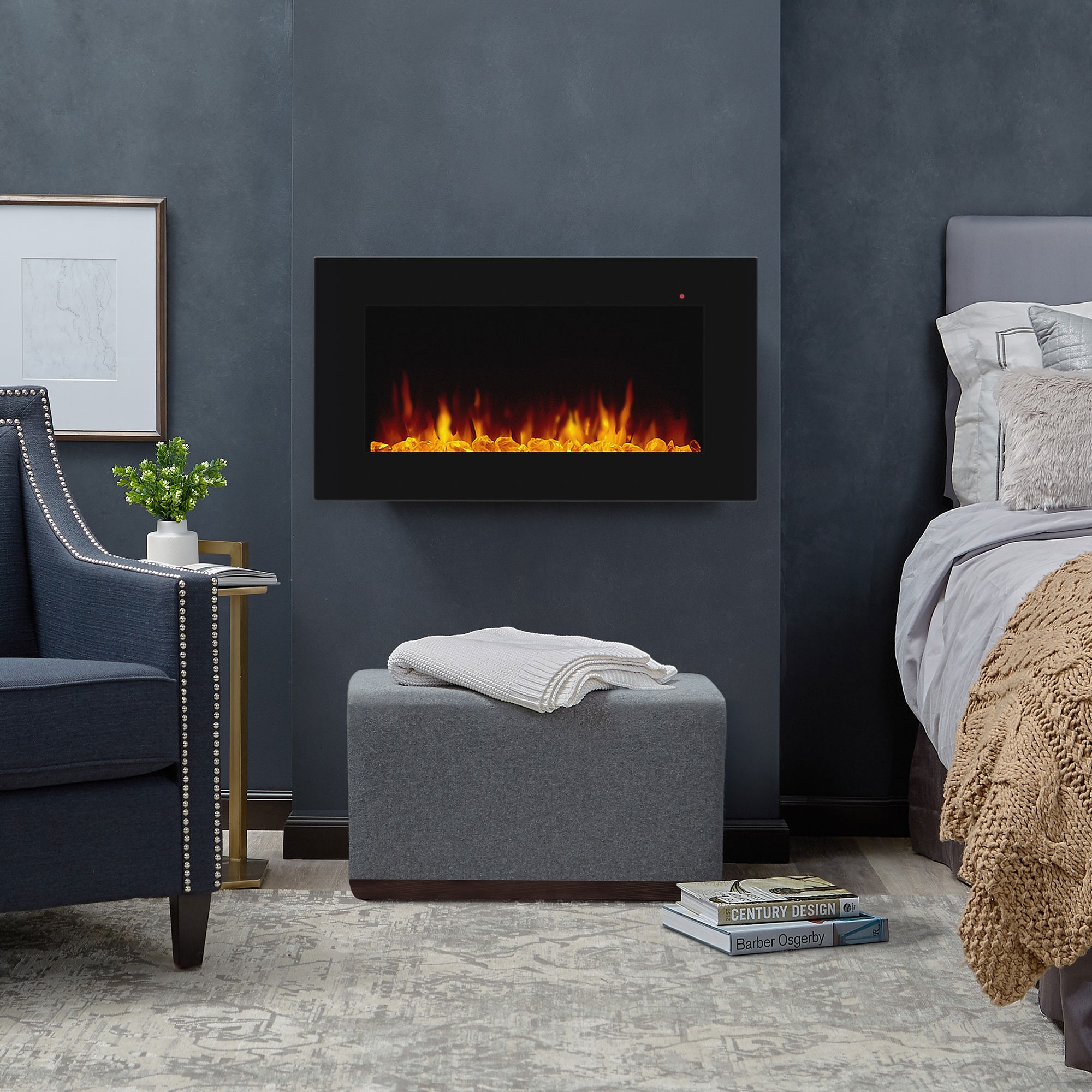 Faroe Wall Hung Electric Fire Place (40-72)