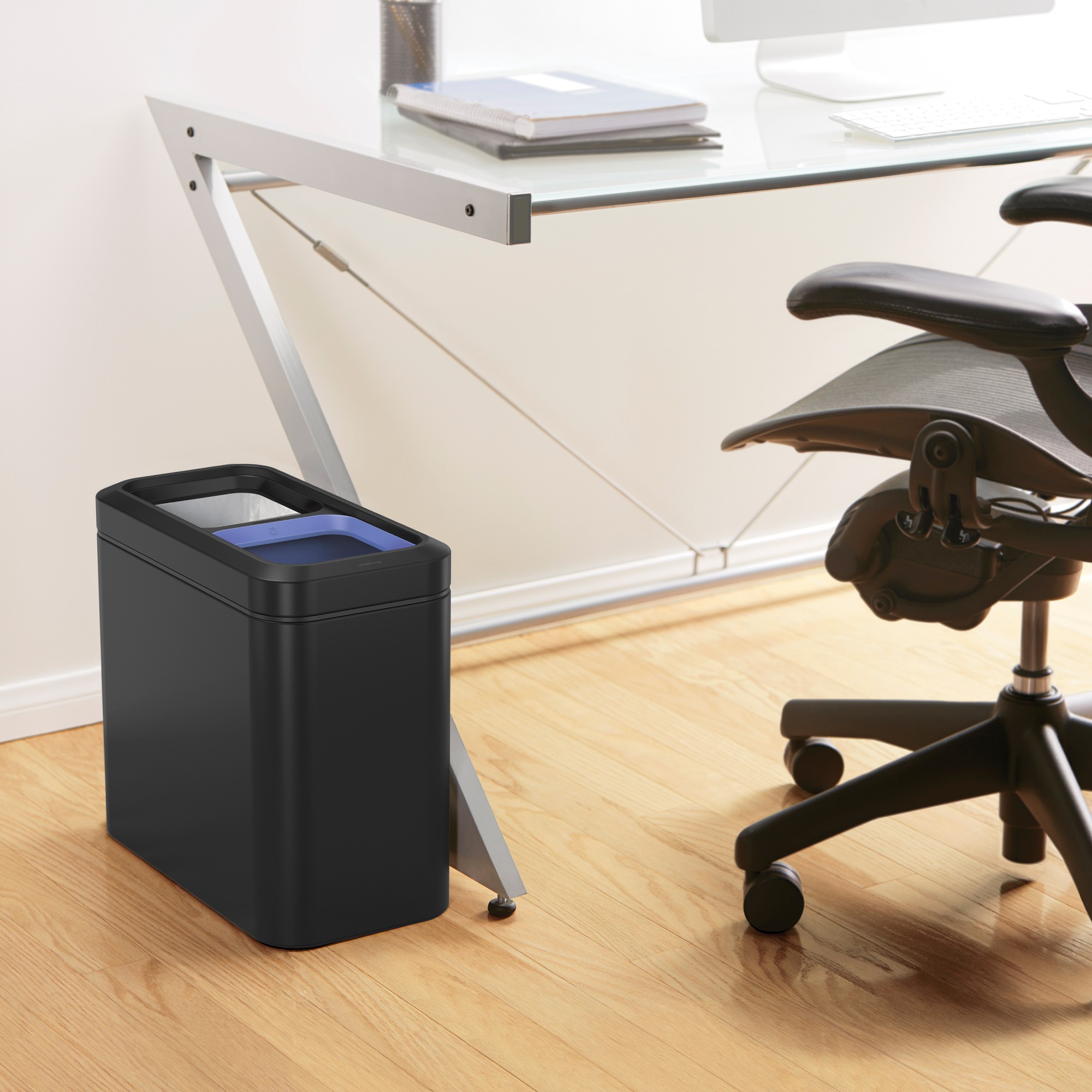 simplehuman™ 20-L. Dual Compartment Slim Open Recycler Can