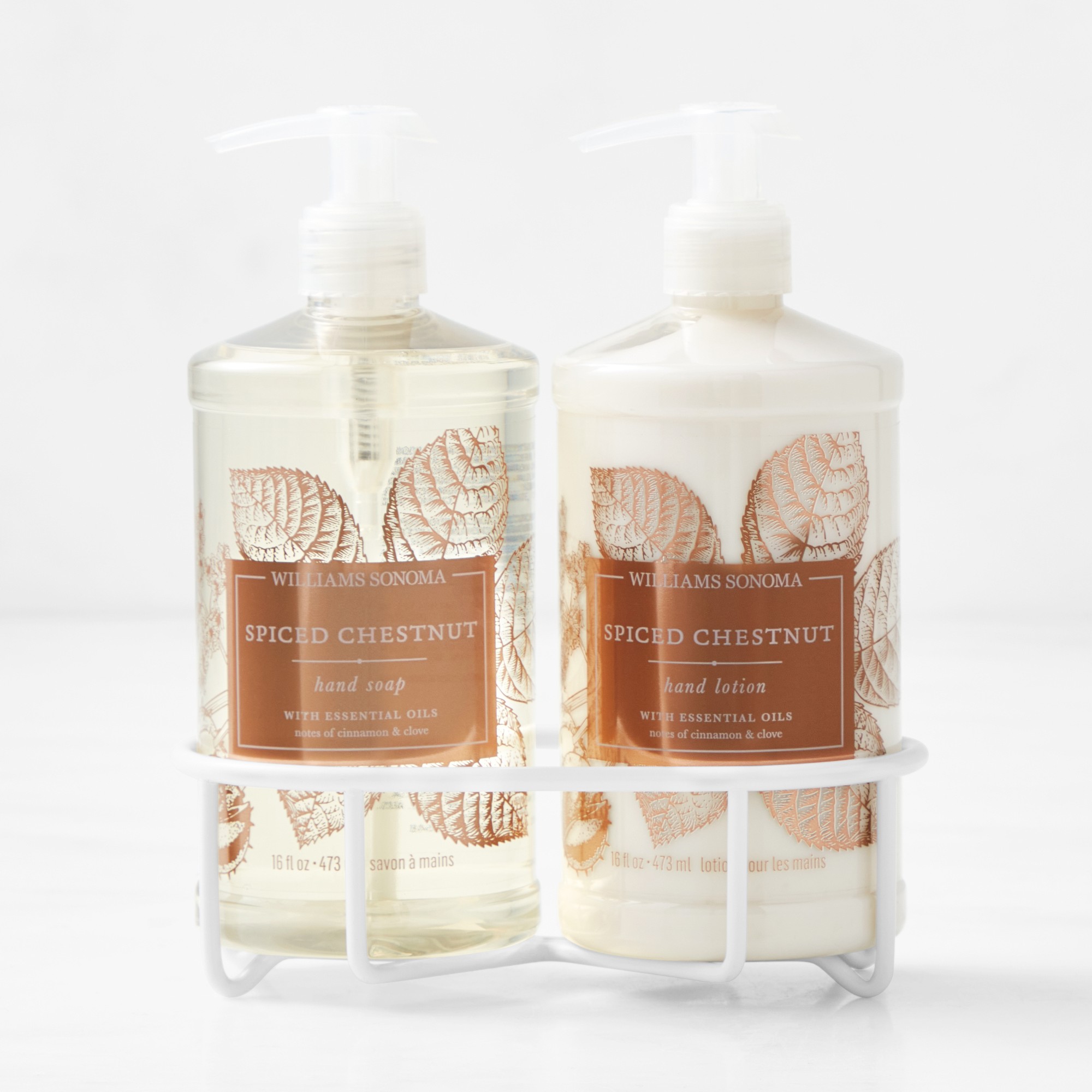 Williams Sonoma Spiced Chestnut Hand Soap & Hand Lotion 3-Piece Set