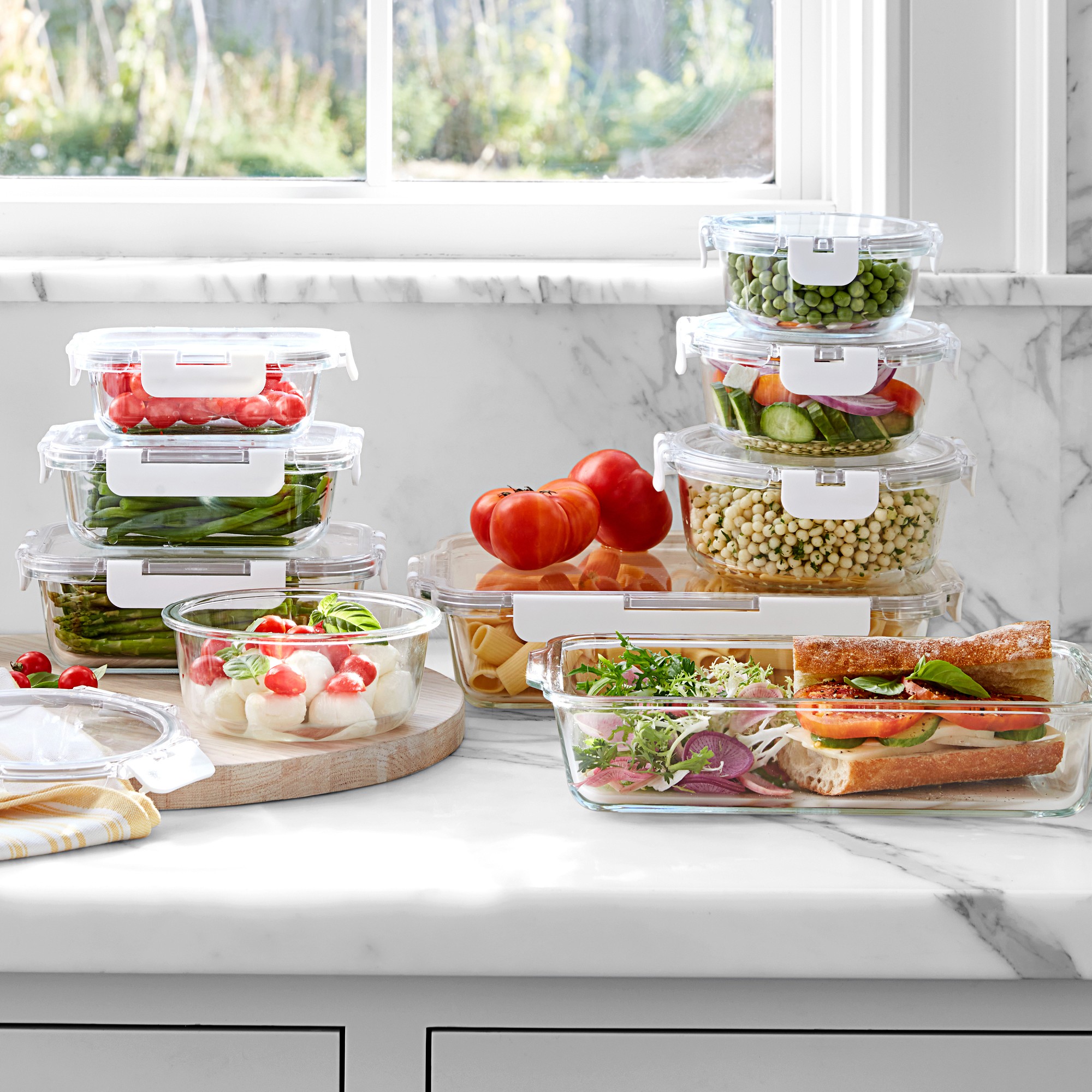 Hold Everything Rectangular Glass Food Storage Containers, 10-Piece Set