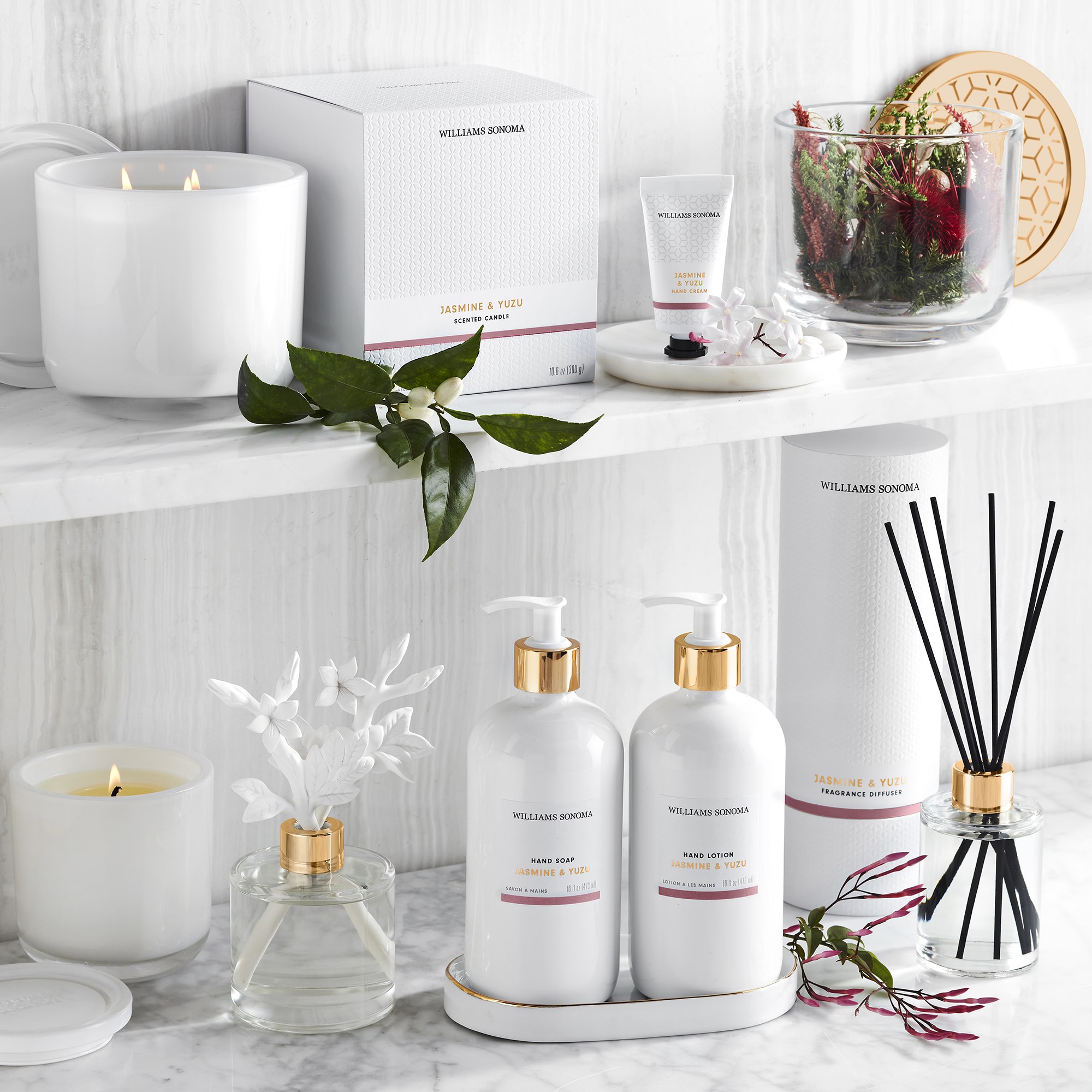 Home Fragrance Porcelain Diffuser, Jasmine & Yuzu