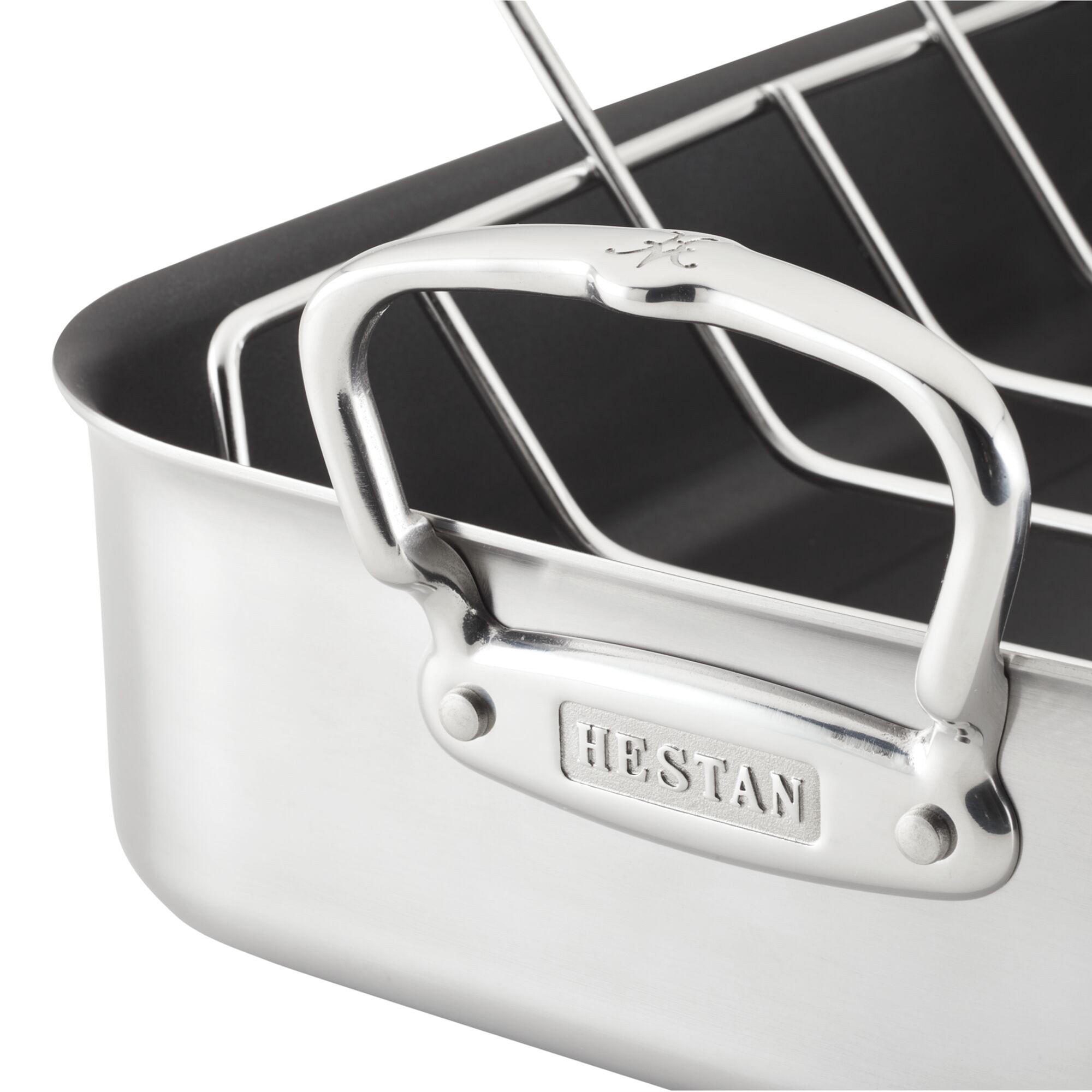 Hestan Provisions Stainless-Steel Nonstick Roaster with Rack