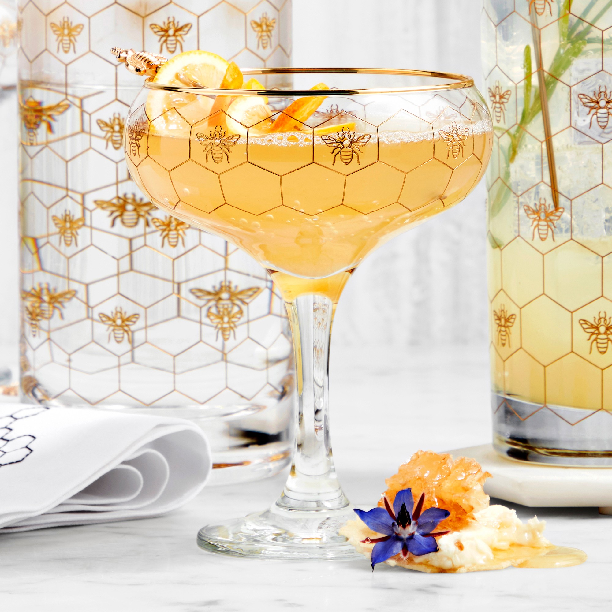Honeycomb Coupe Glasses