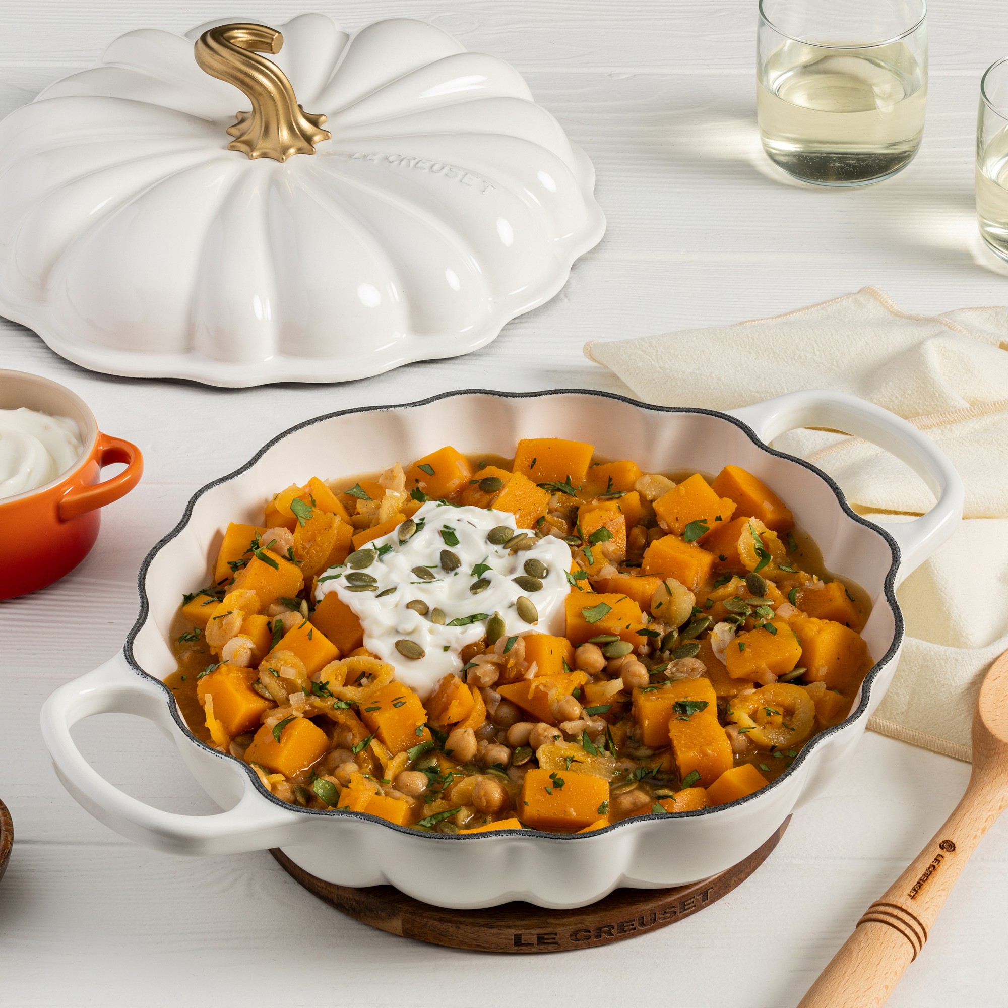 Le Creuset Enameled Cast Iron Pumpkin Braiser, 2 1/4-Qt.