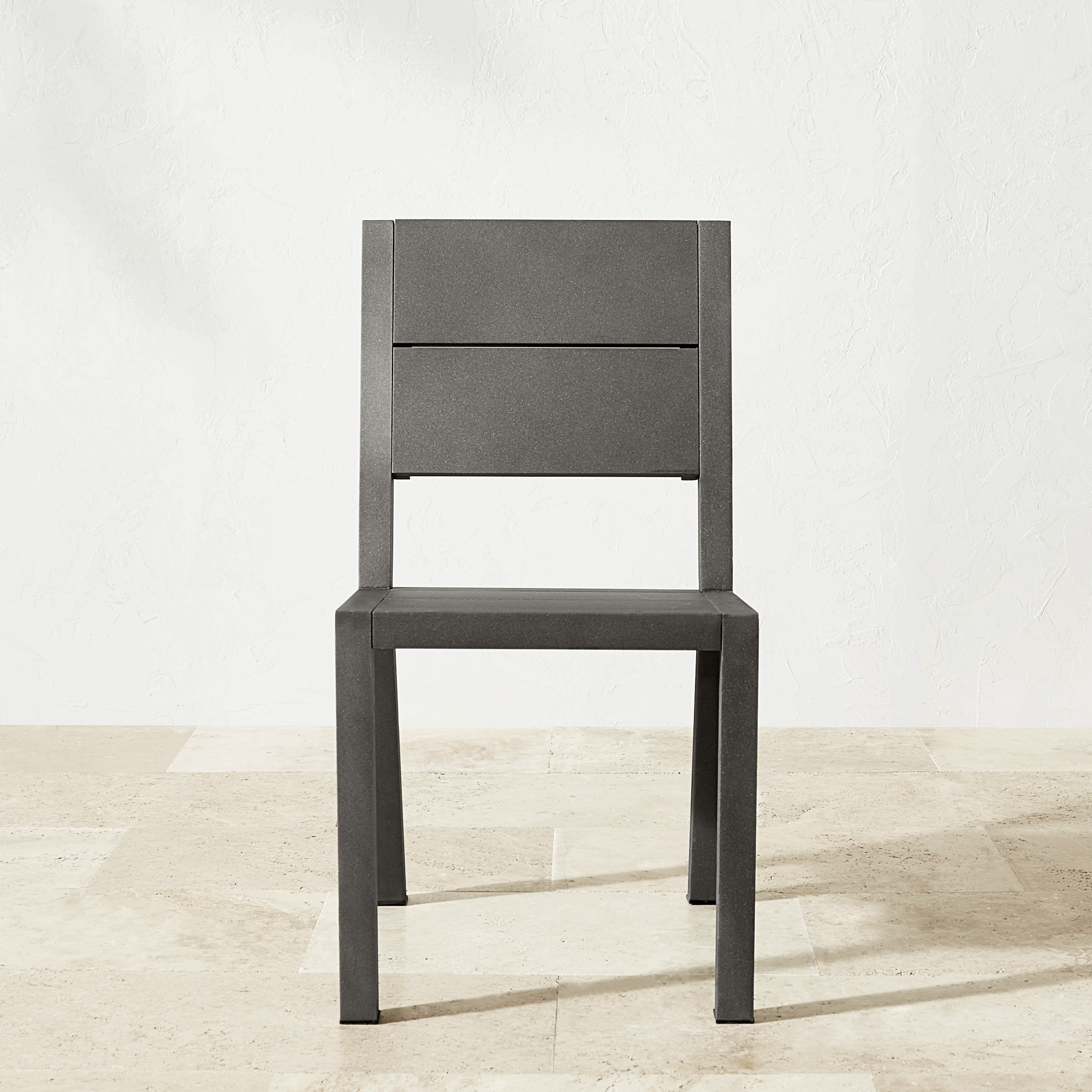 Larnaca Slate Grey Metal Dining Table & Dining Chairs (94-108)