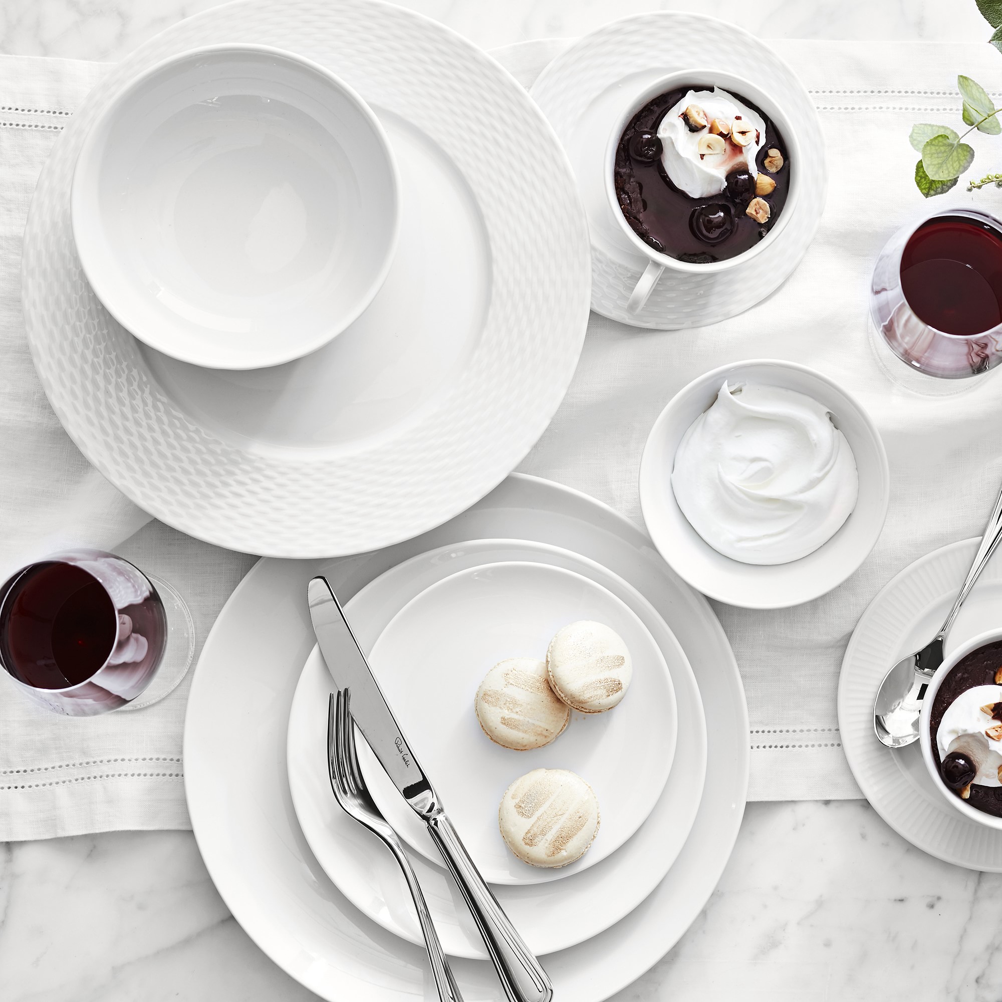 Pillivuyt Coupe Porcelain Appetizer Plates