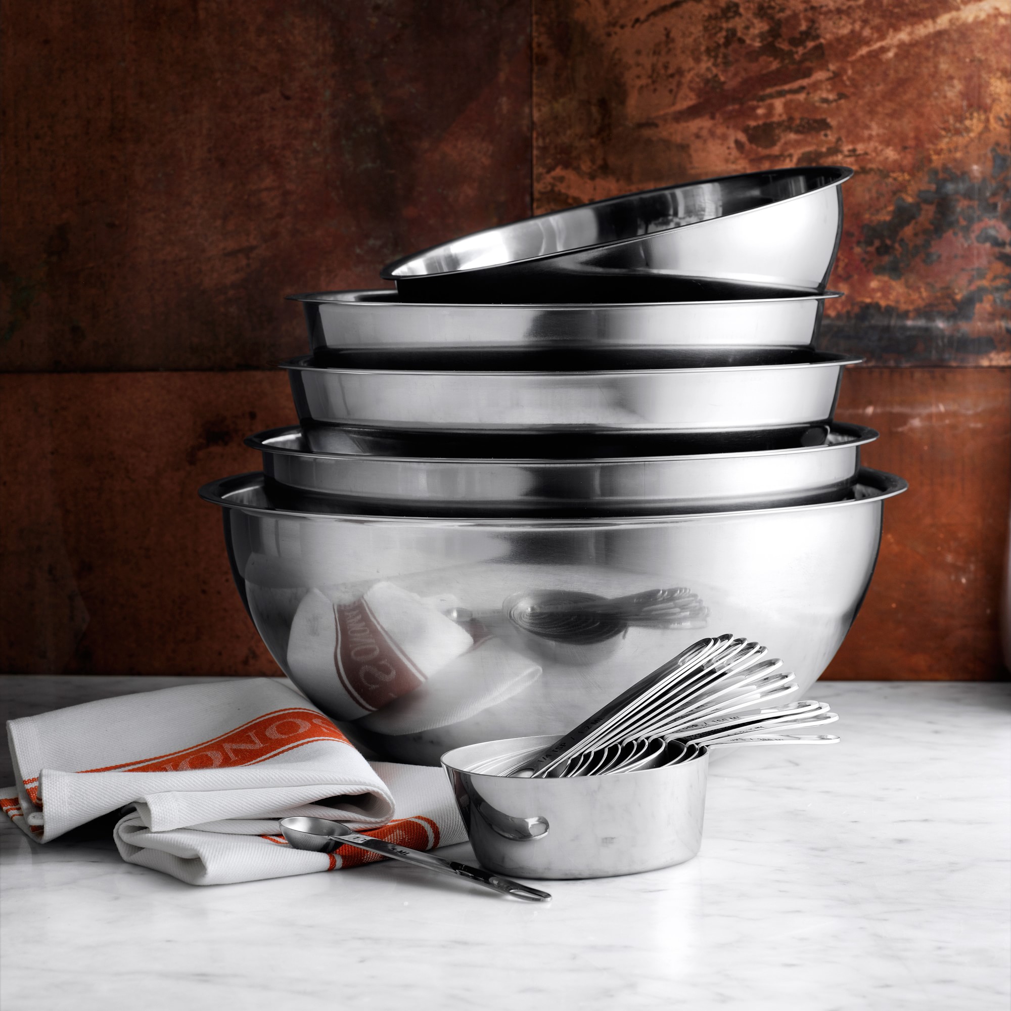 Stainless-Steel Restaurant Mixing Bowls