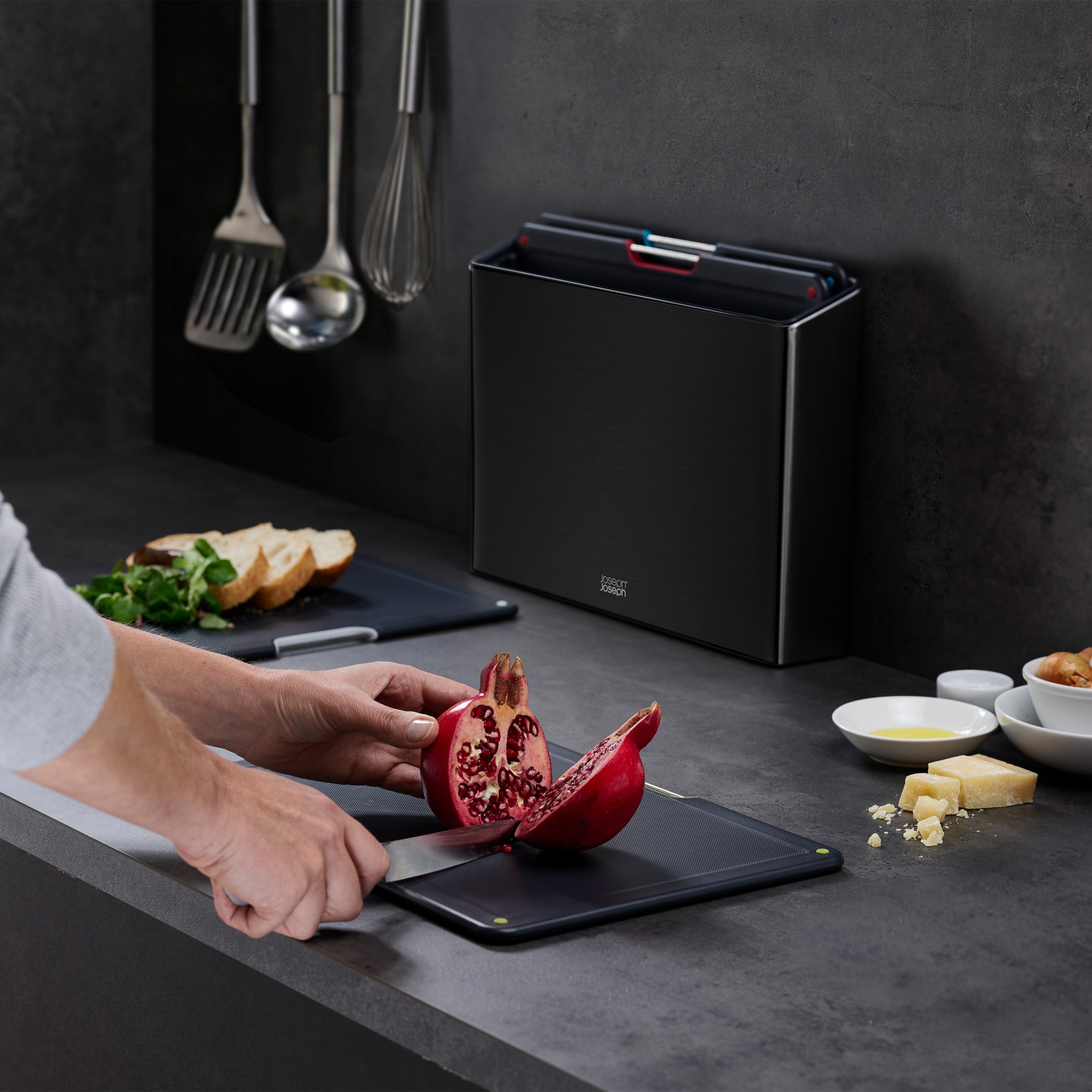 Joseph Joseph Folio Chopping Board, Steel, Set of 4