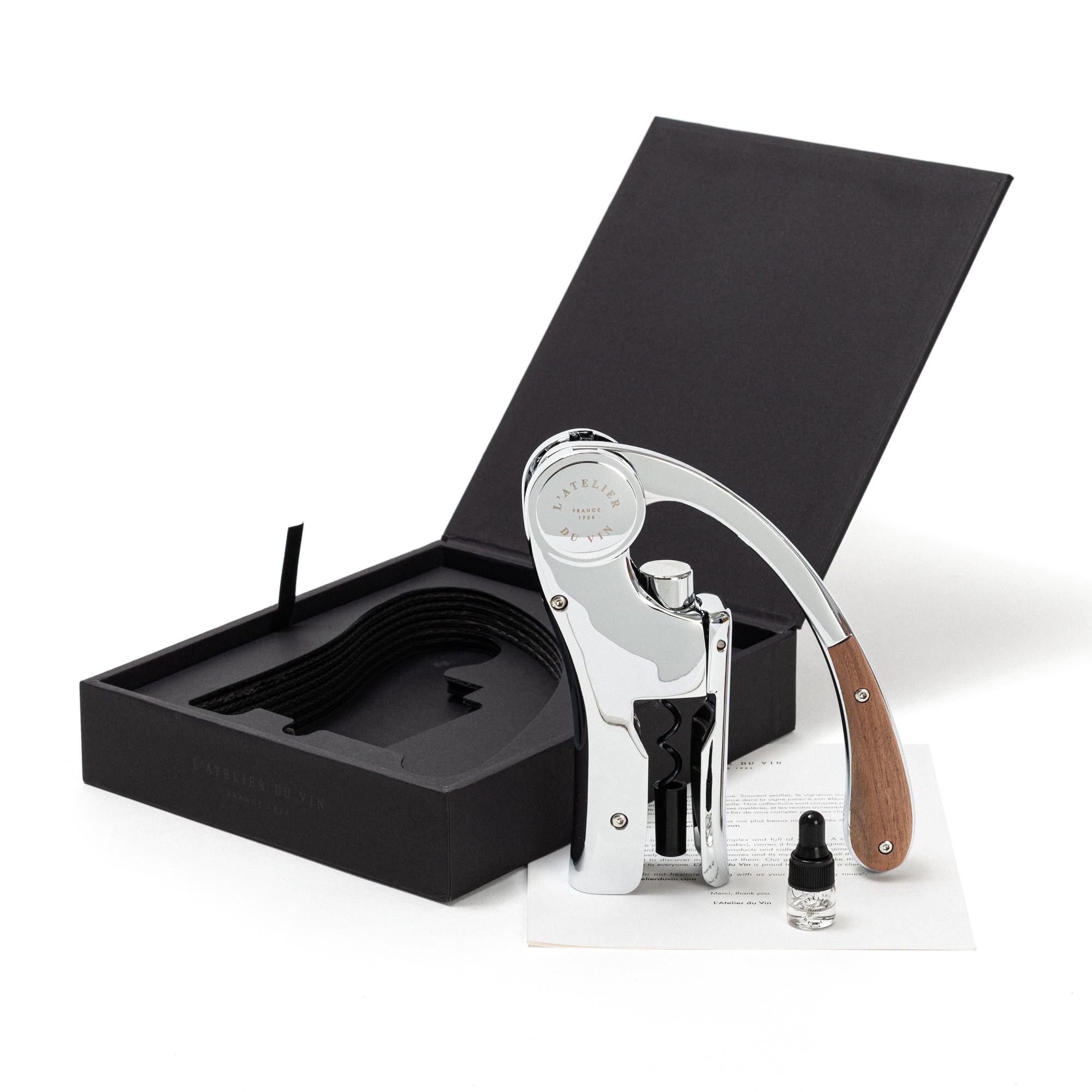 L'Atelier Du Vin Oeno Motion Wood and Chrome Corkscrew