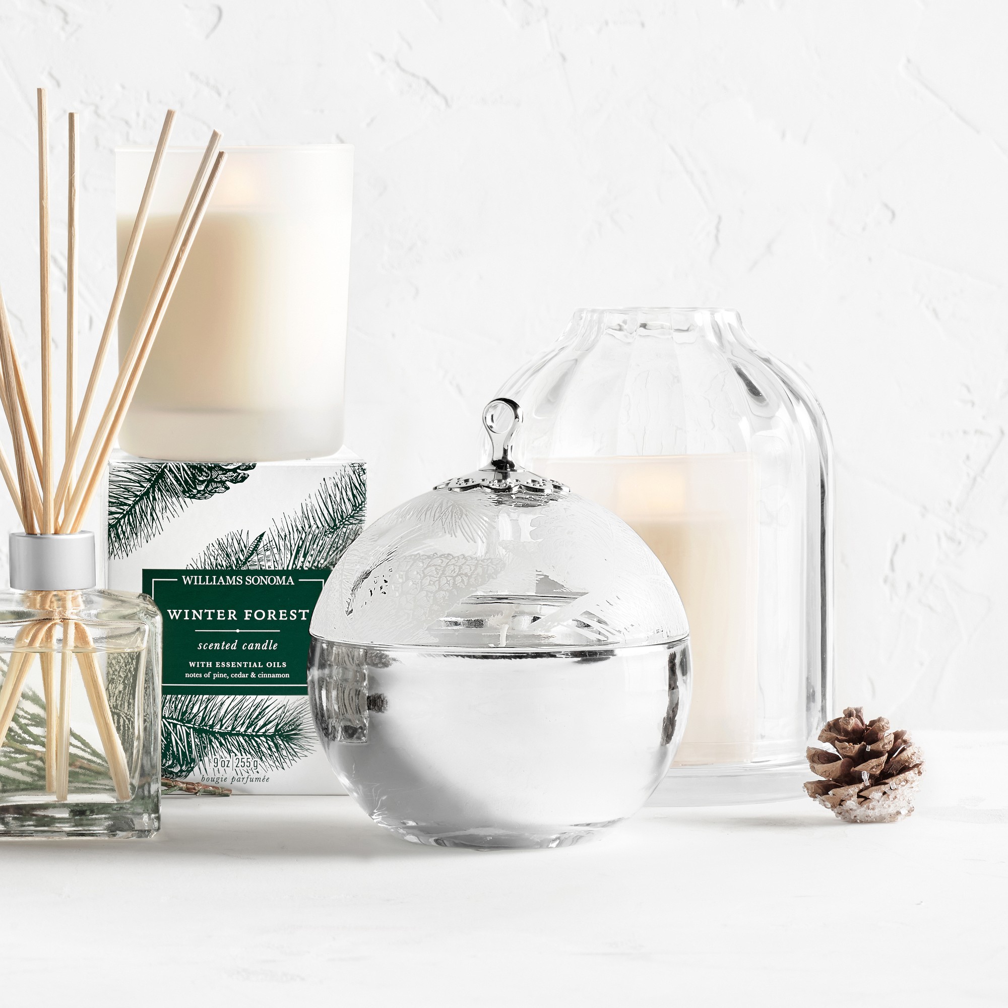Williams Sonoma Winter Forest Ornament Candle