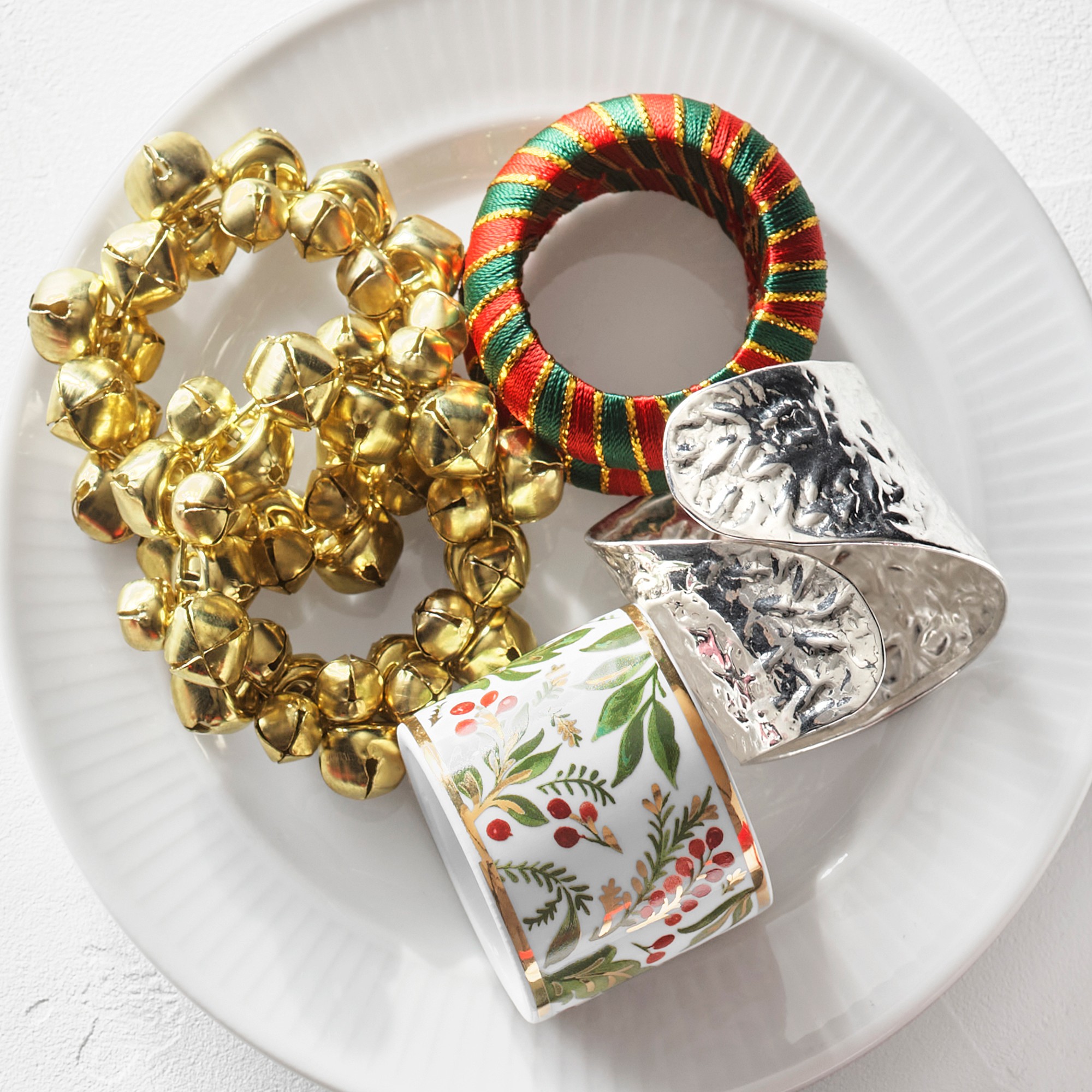 Double Bangle Napkin Rings, Set of 4