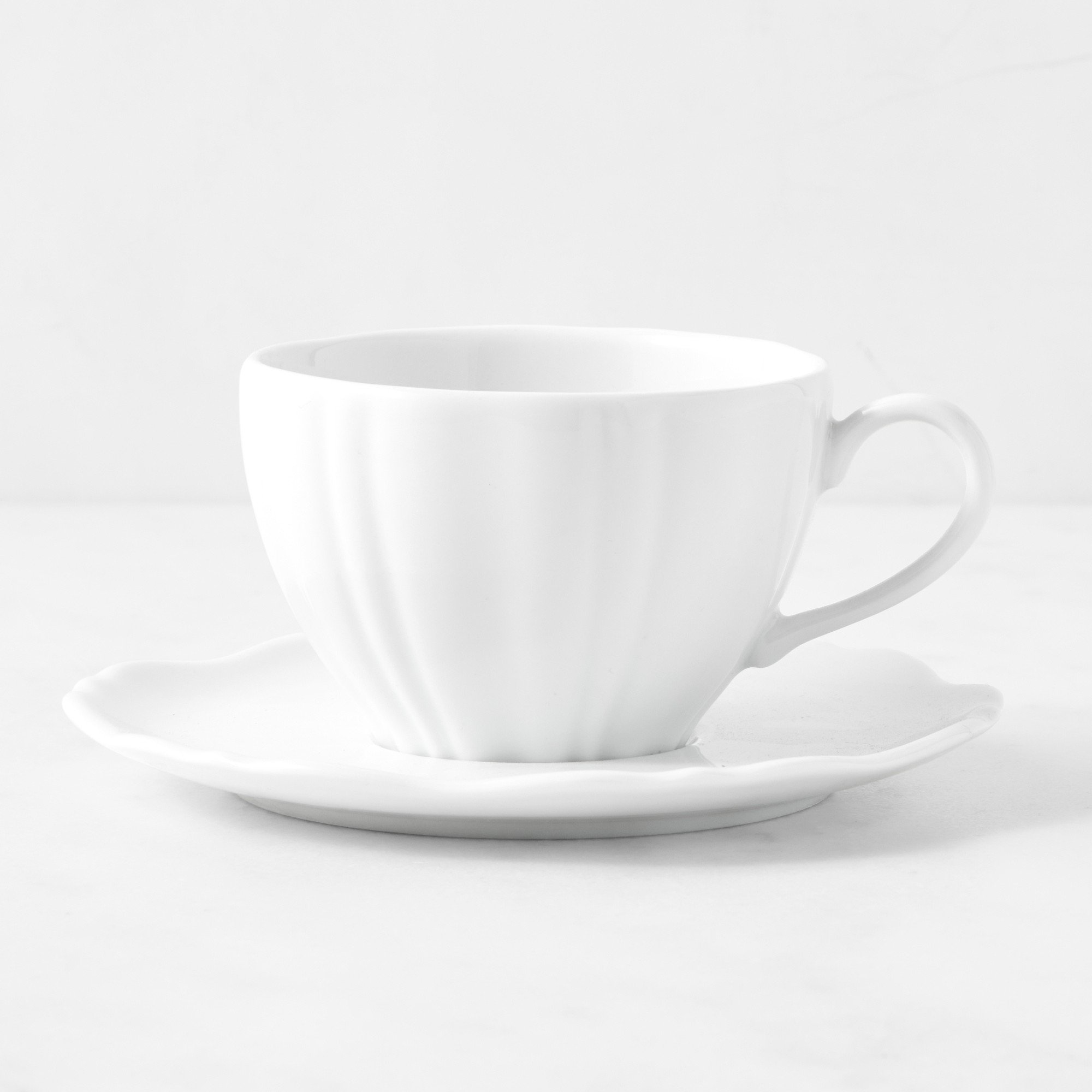 Pillivuyt Chantal Porcelain Cups & Saucers
