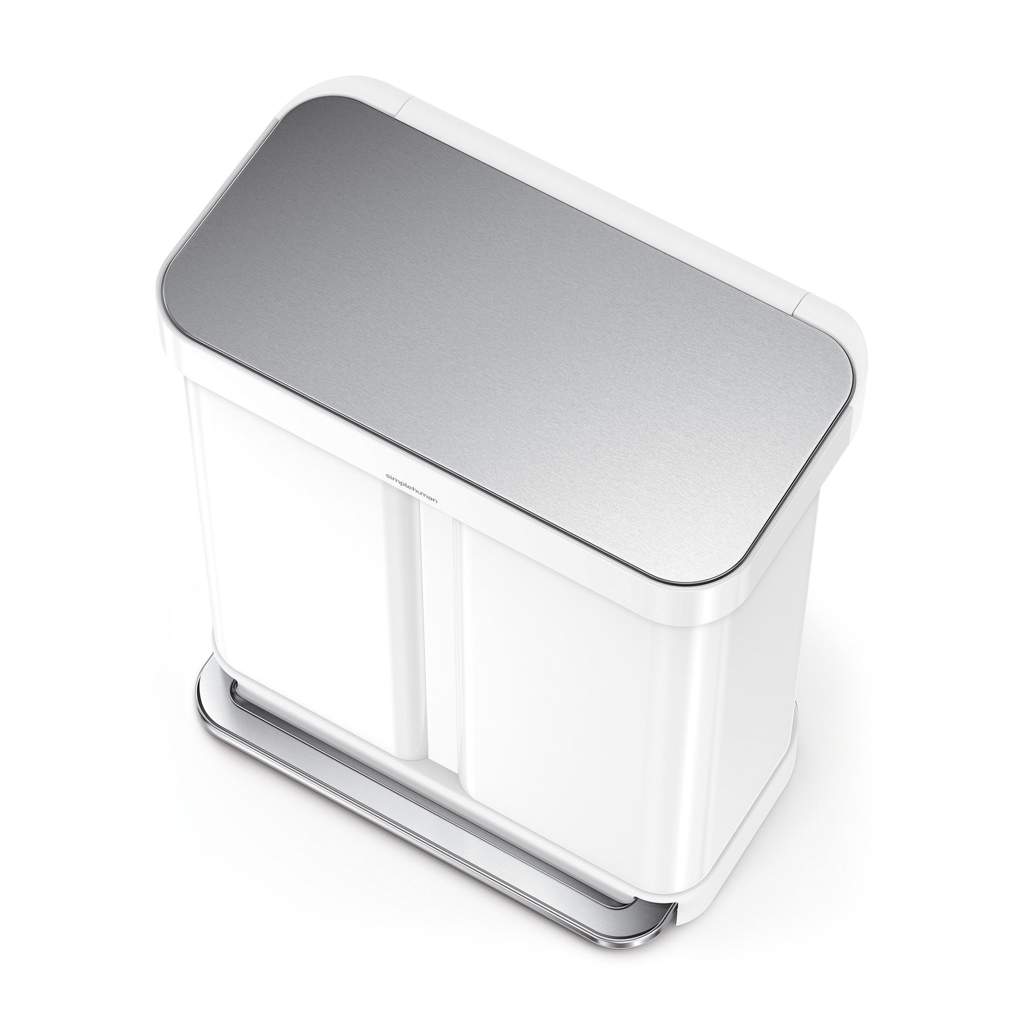 simplehuman™ Dual Compartment Step Can with Liner Pocket, 58L