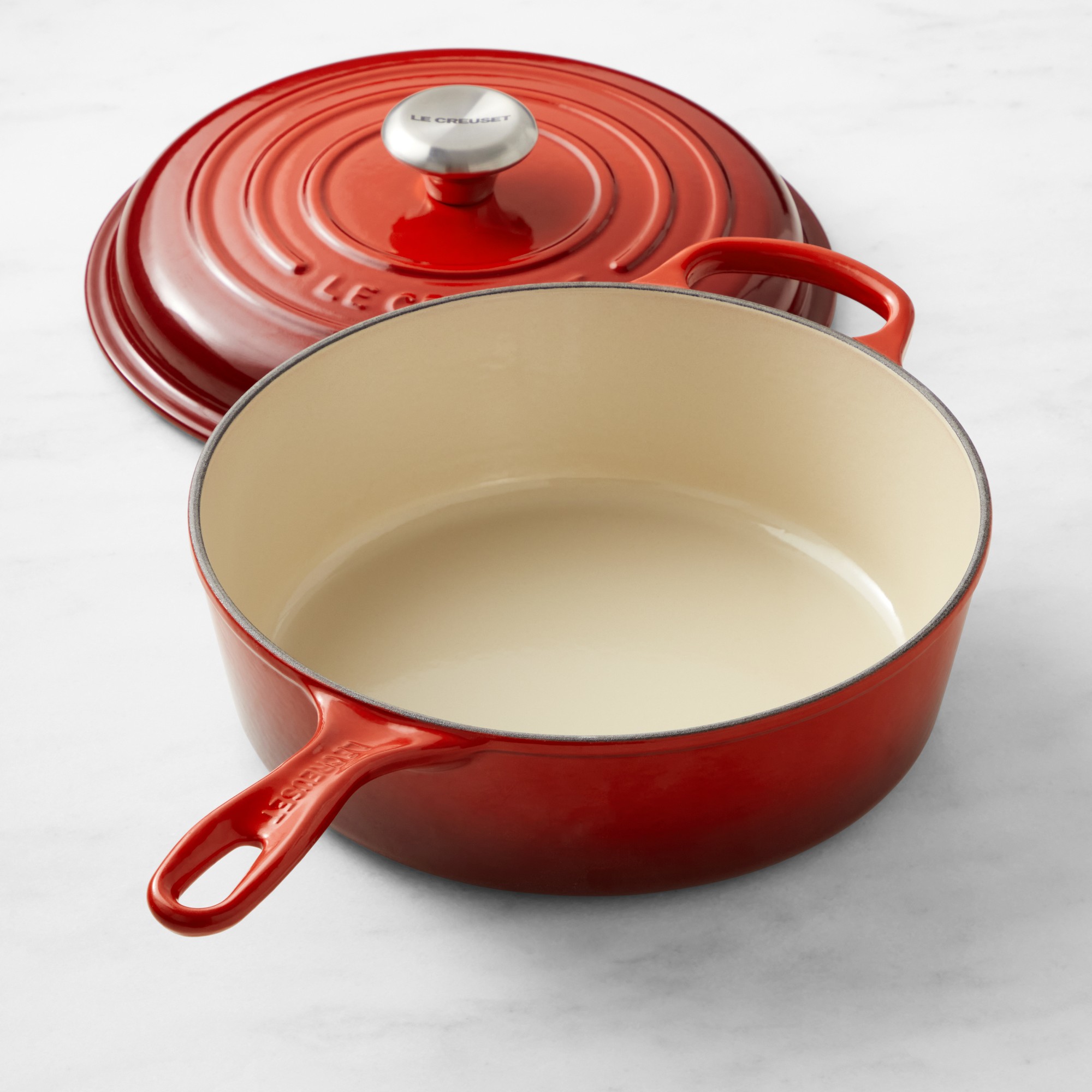 Le Creuset Enameled Cast Iron Cassadou Sauté Pan, 3 3/4-Qt.