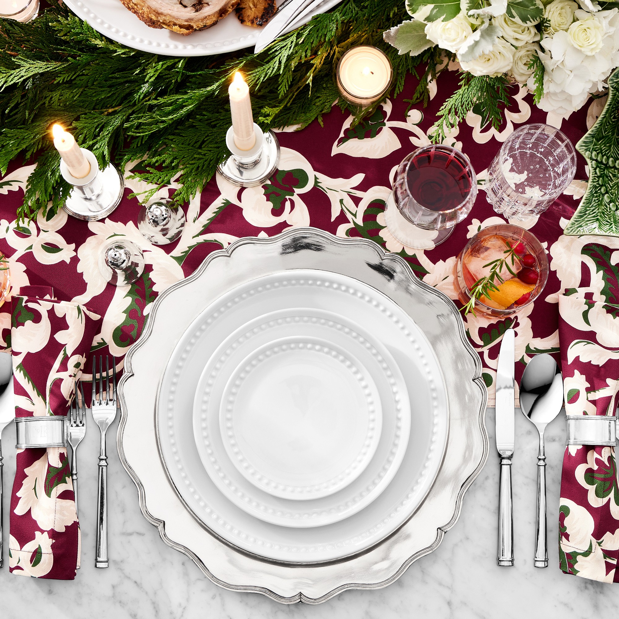 Pillivuyt Beaded Coupe Salad Plates