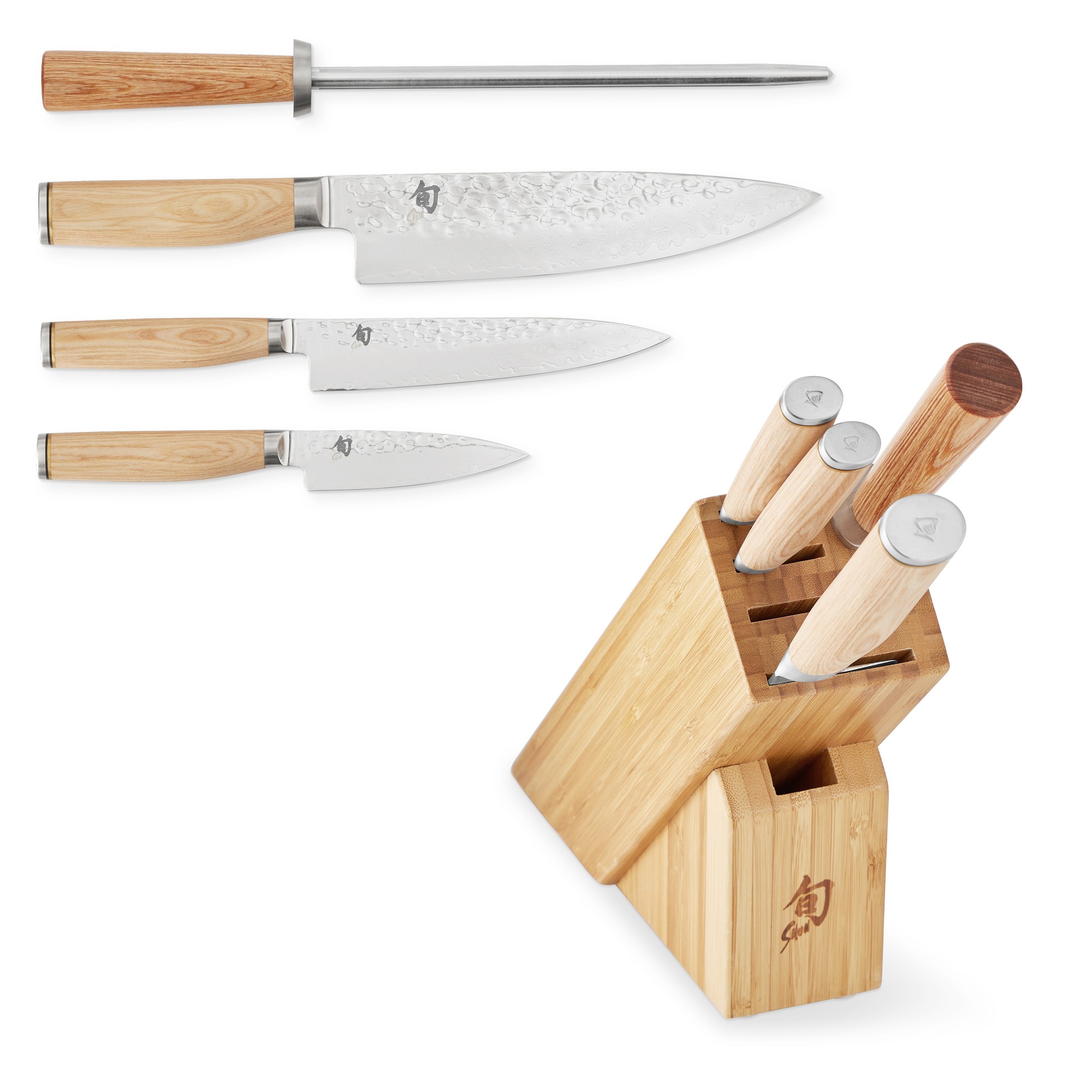 Shun Premier Blonde Knife Block, Set of 5