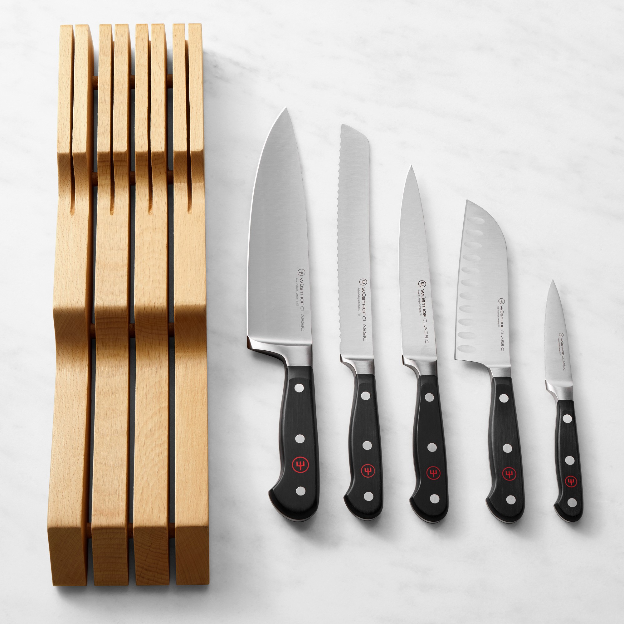 Wüsthof Classic Knives with Drawer Tray, Set of 6