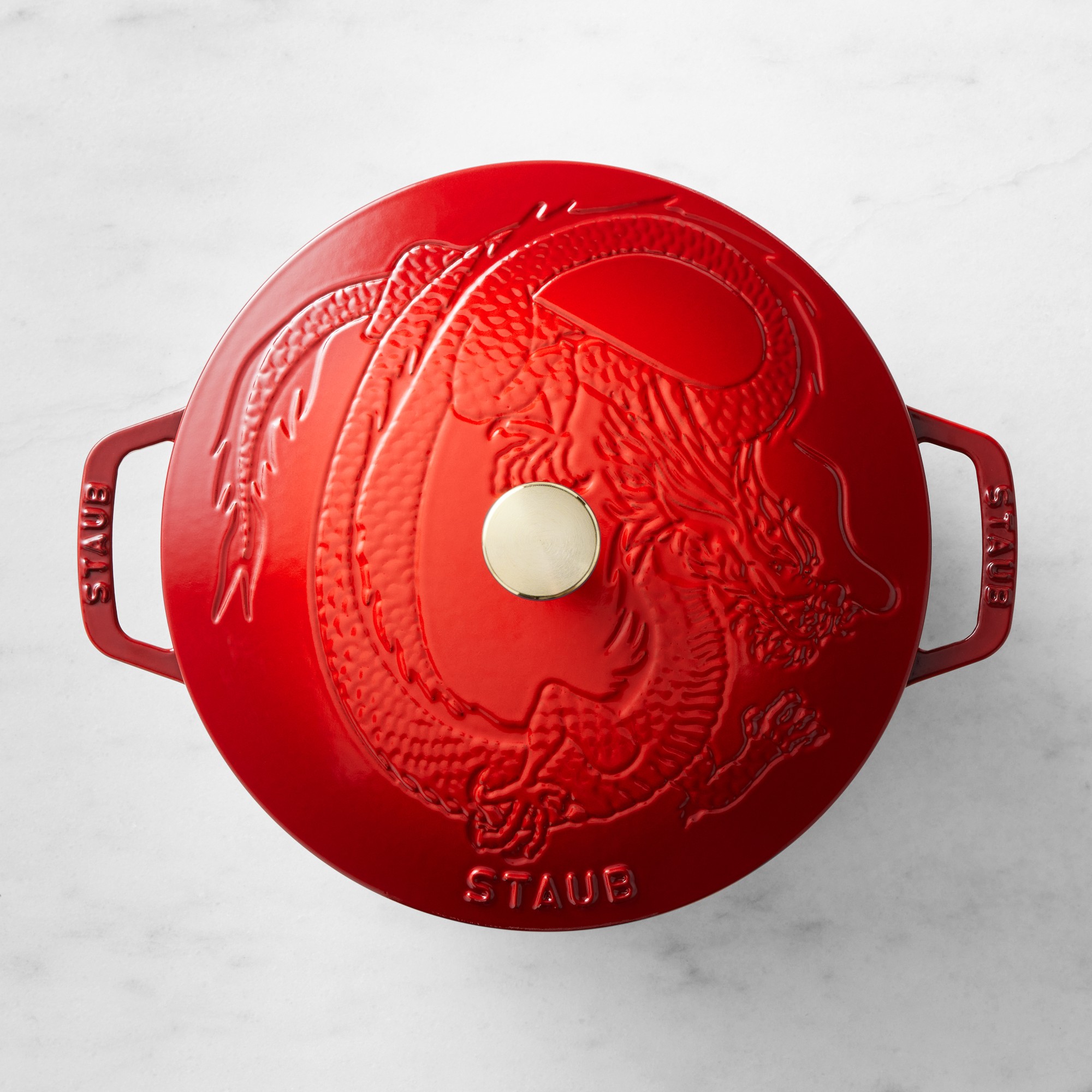 Staub Enameled Cast Iron Essential French Oven with Dragon Lid, 3 3/4-Qt.
