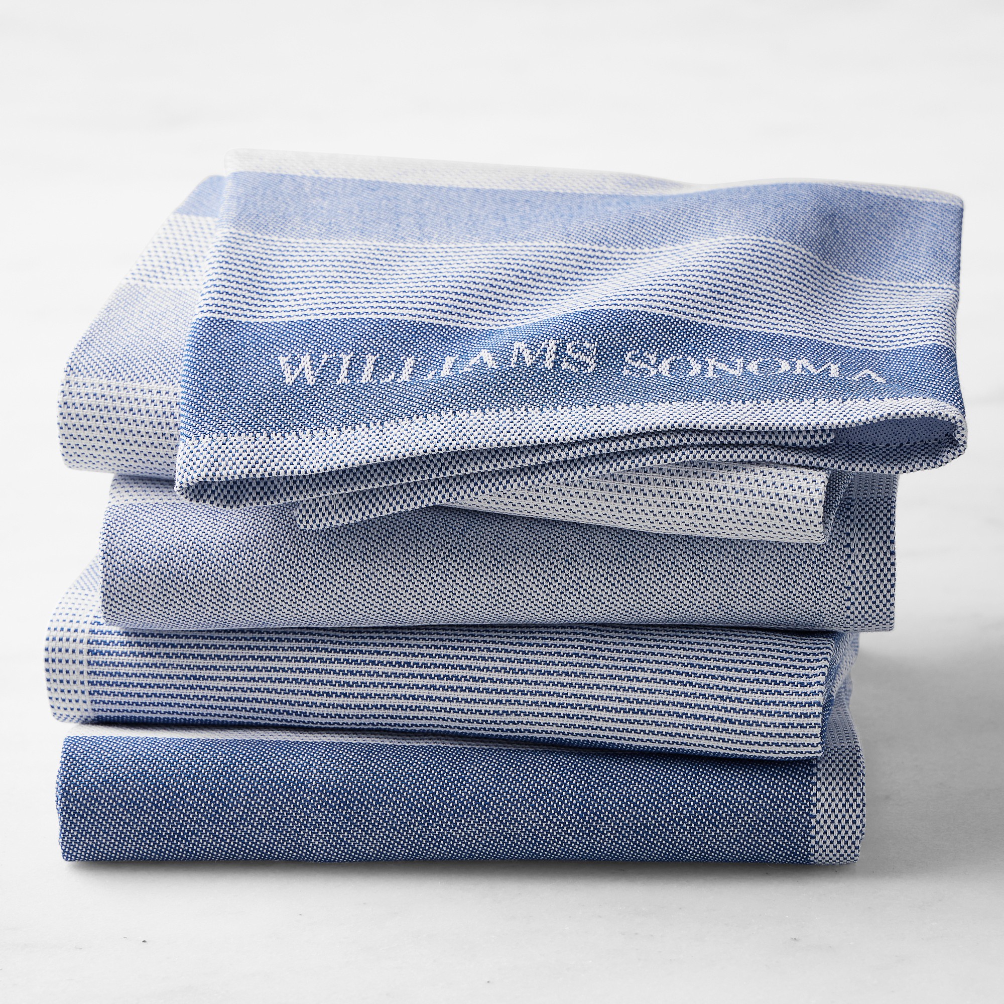 Williams Sonoma Logo Stripe Towels, Set of 4