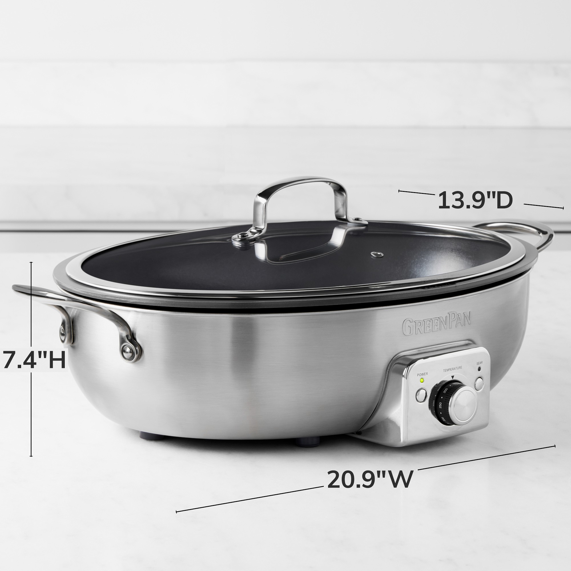 GreenPan™ Premiere Ceramic Nonstick Electric Everyday Skillet