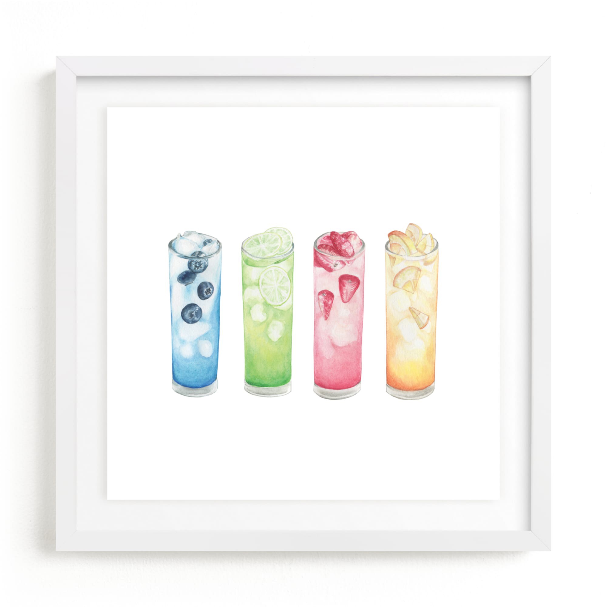Watercolor Drinks Open Edition Kitchen Art by Minted