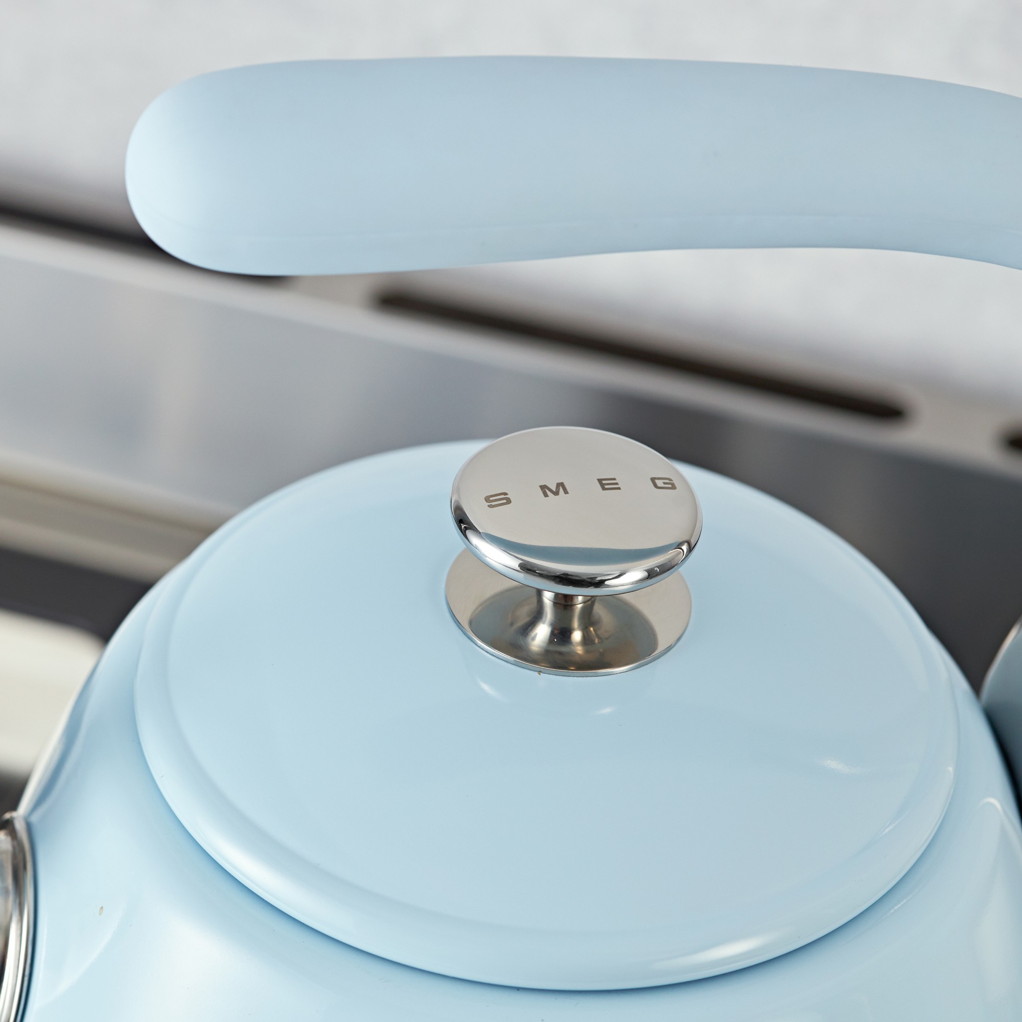 SMEG Stainless-Steel Whistling Tea Kettle, 2 1/2-Qt.