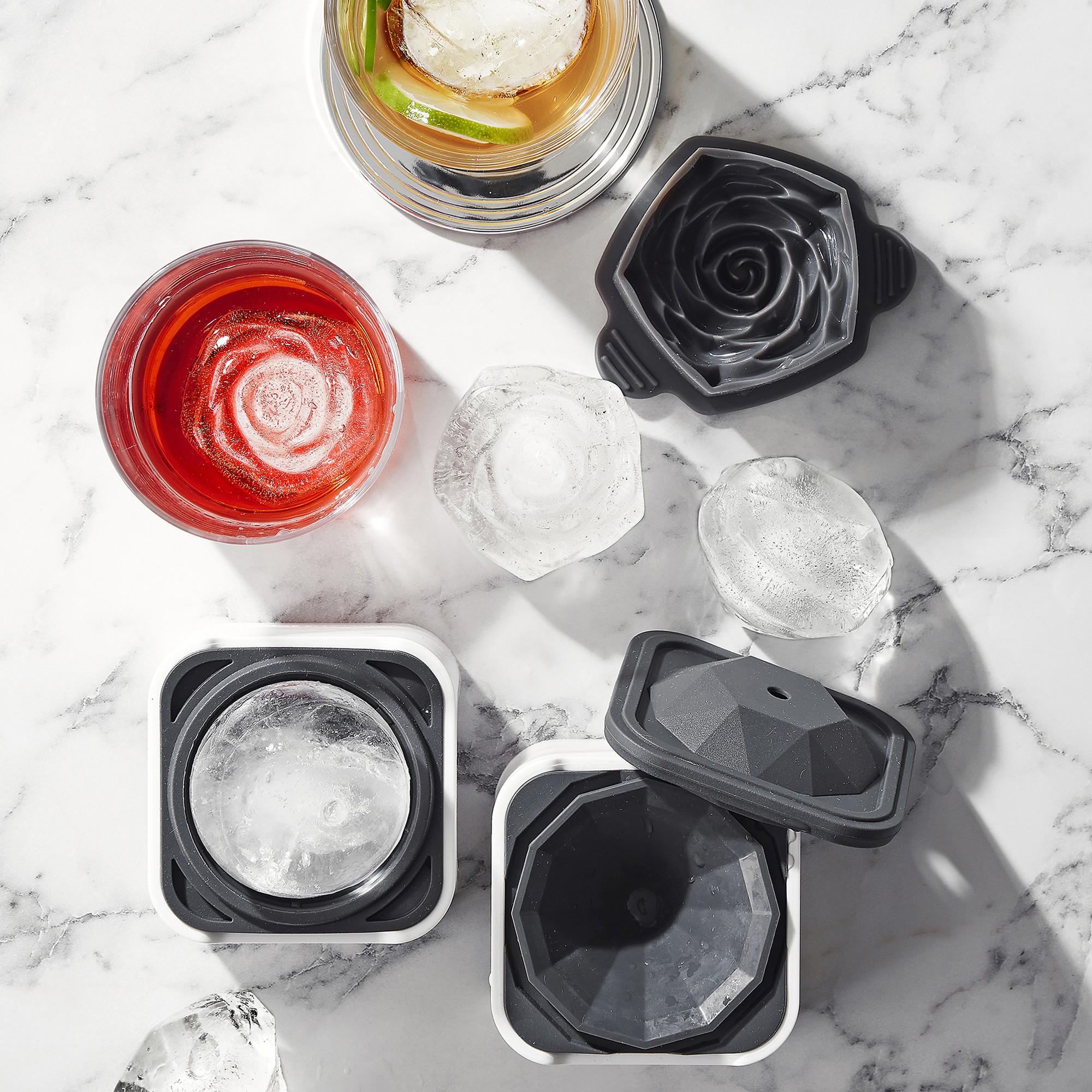 Williams Sonoma Rosebud Silicone Ice Molds, Set of 2