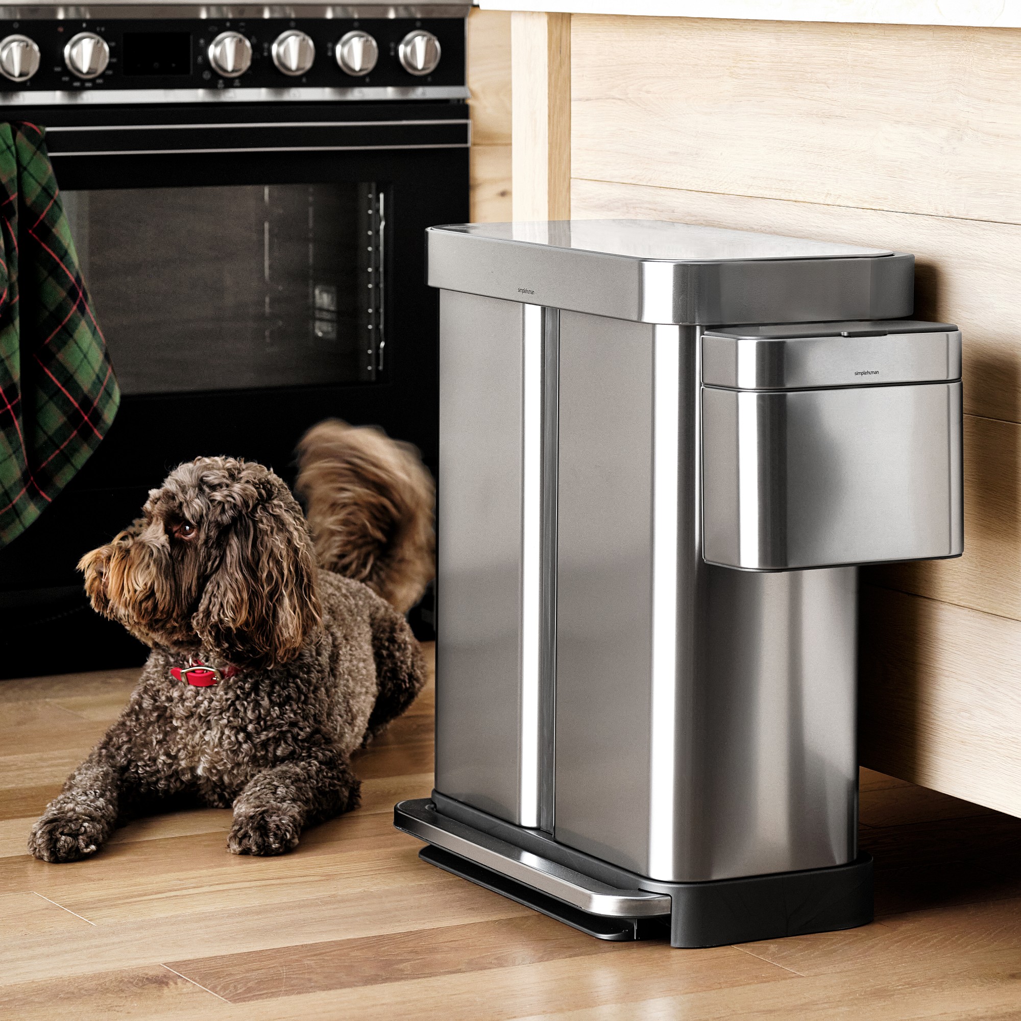 simplehuman™ Dual Compartment Step Can with Liner Pocket, 58L