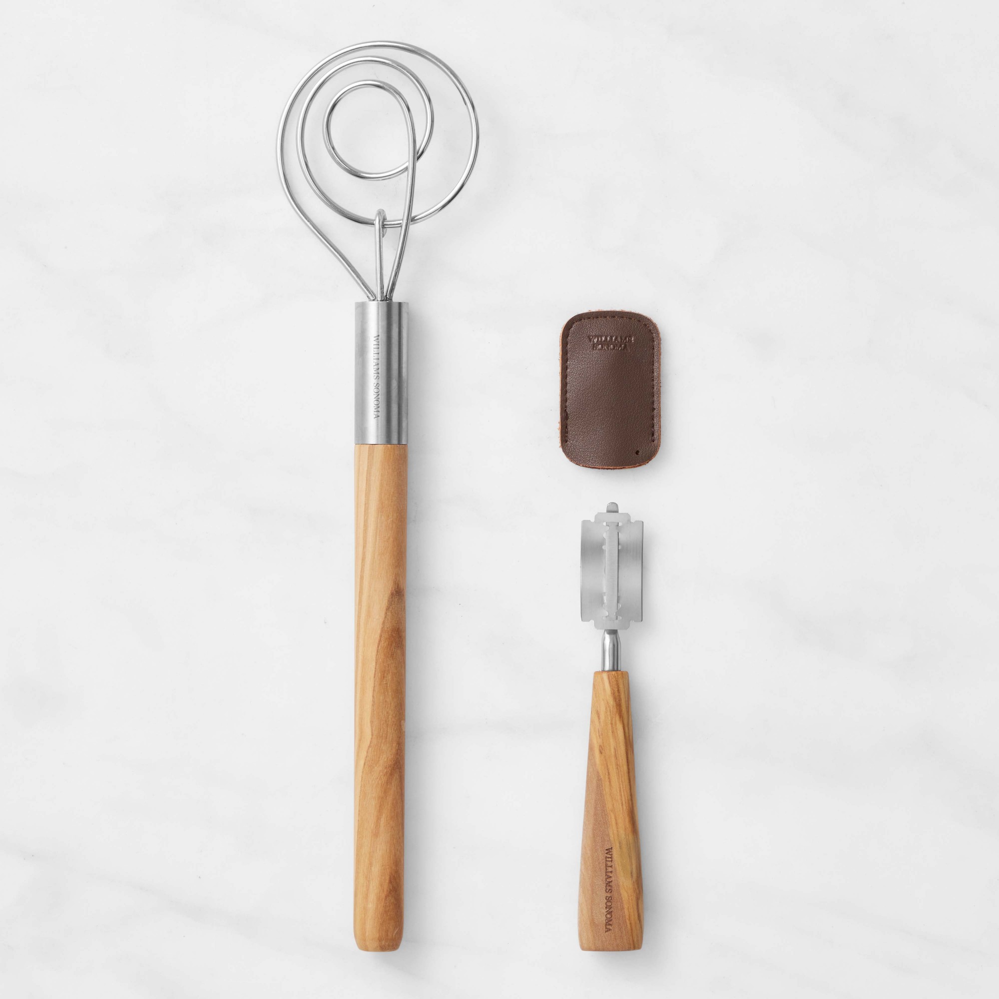 Williams Sonoma Olivewood Bread Tools, Set of 2