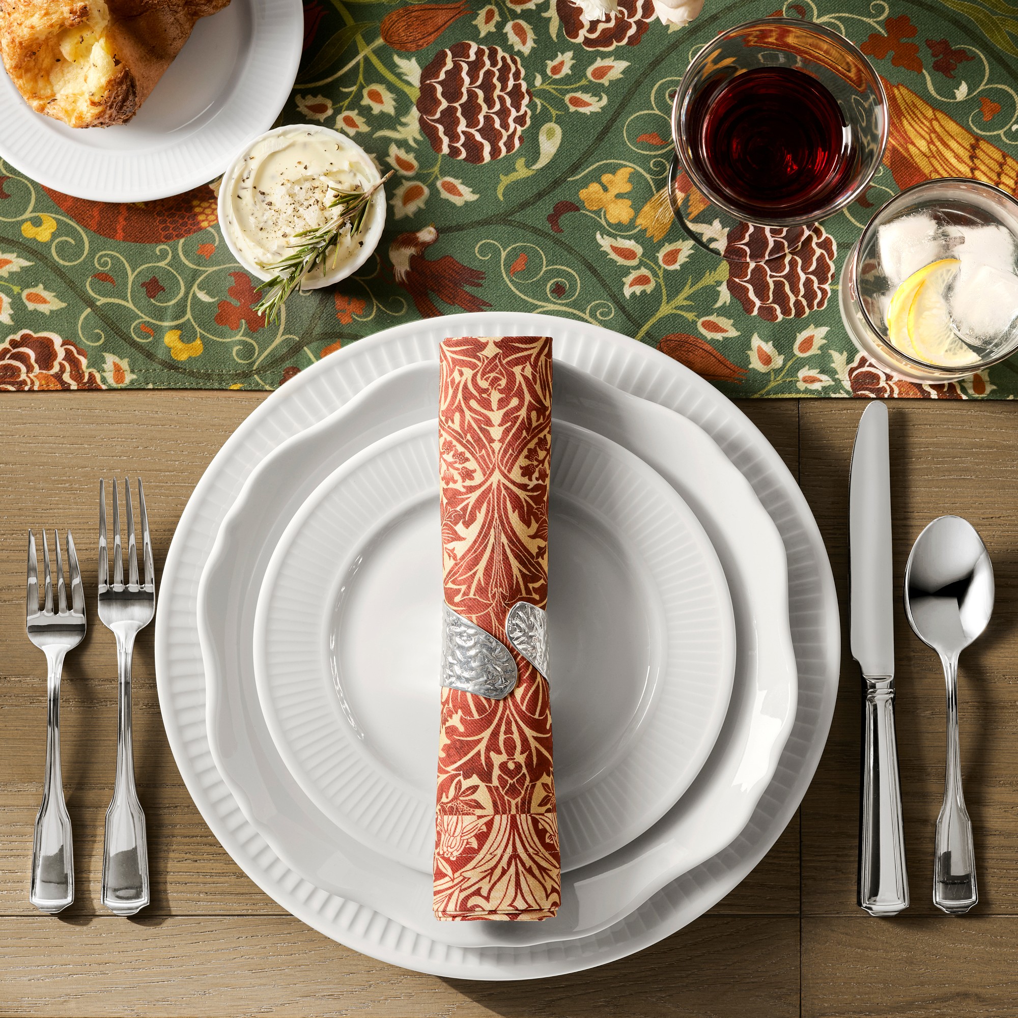 Hammered Cuff Napkin Rings, Set of 4