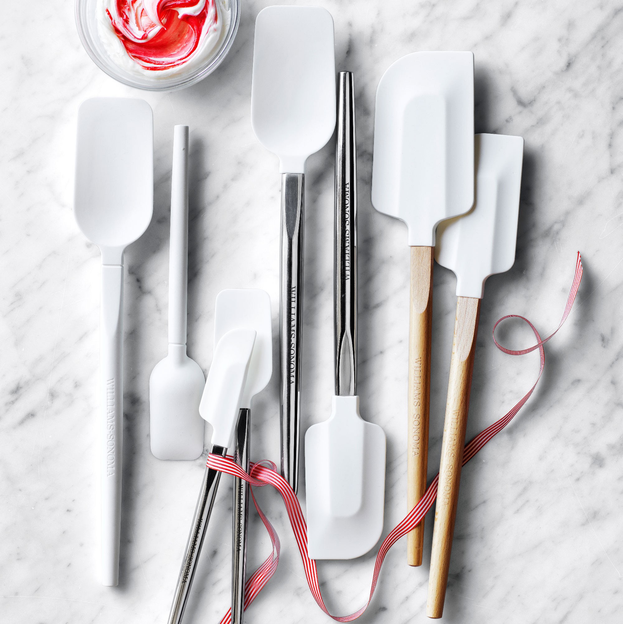 Williams Sonoma Ultimate Silicone Spatulas with Stainless-Steel Handle, Set of 4