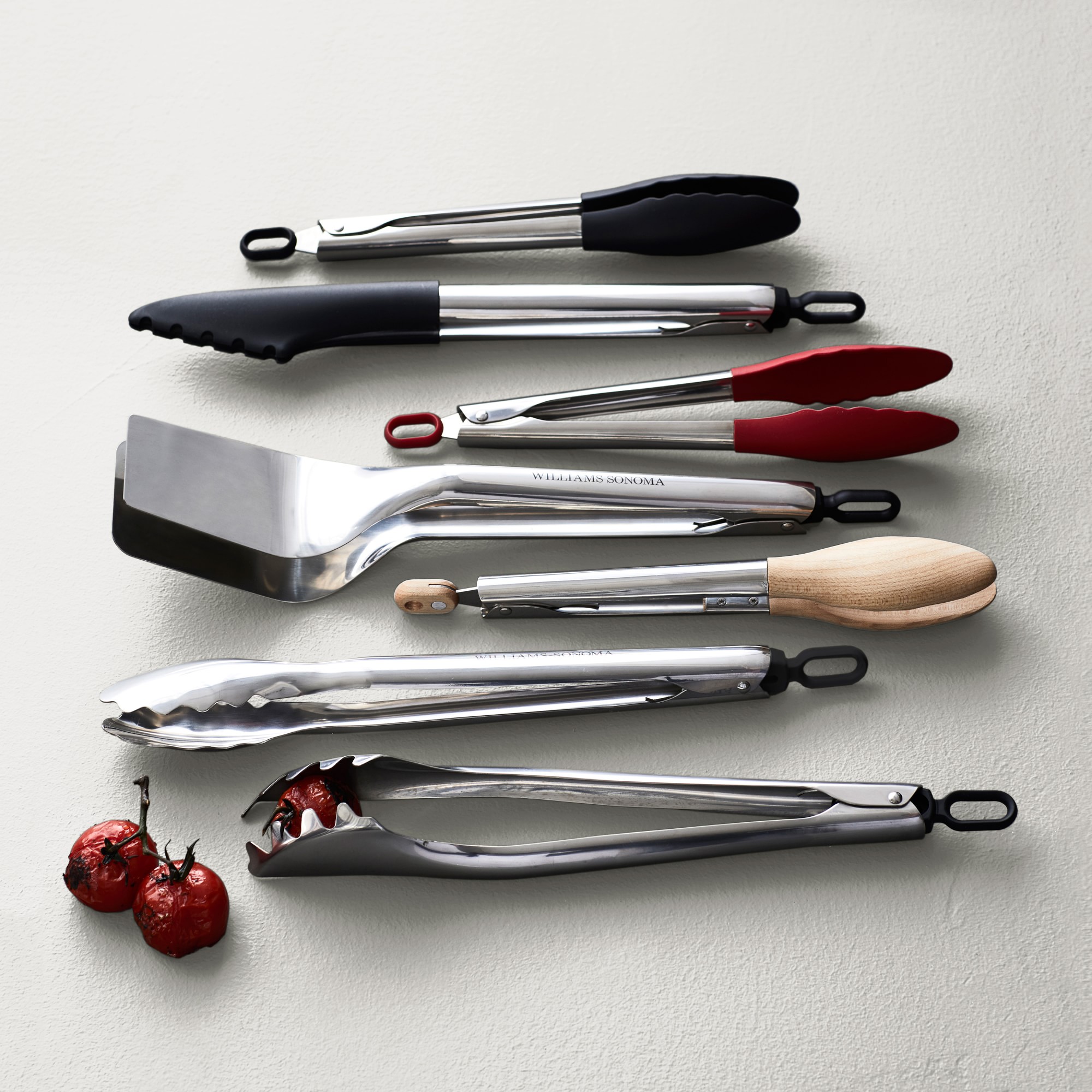 Williams Sonoma Stainless-Steel Silicone Locking Tongs