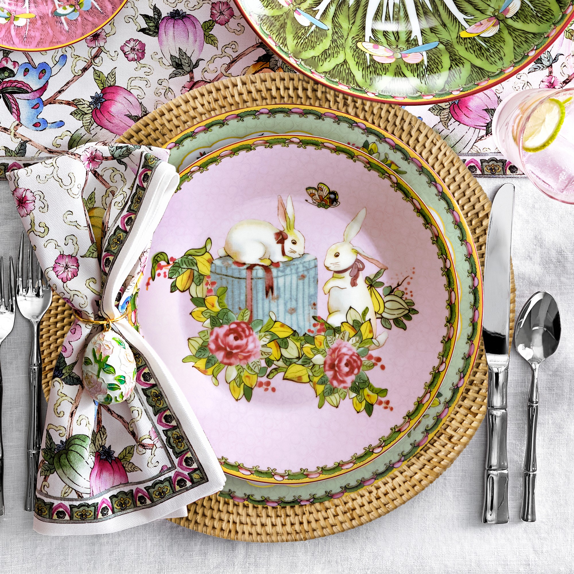 Famille Rose Napkins, Set of 4