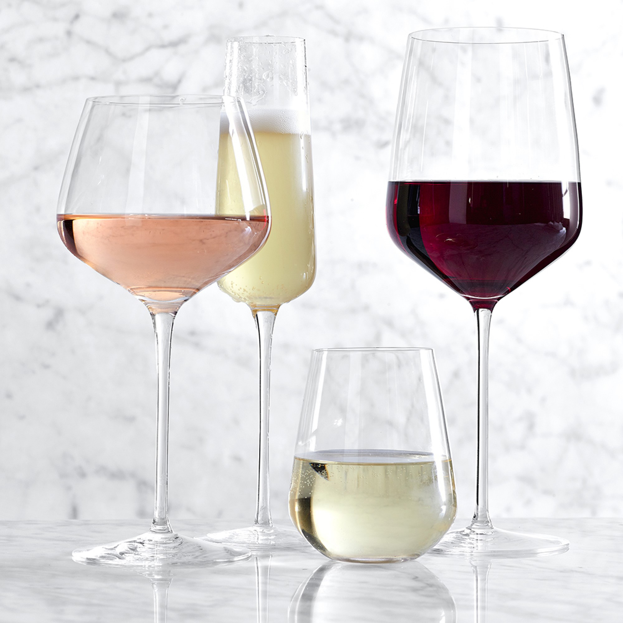 Williams Sonoma Estate Stemless White Wine Glasses