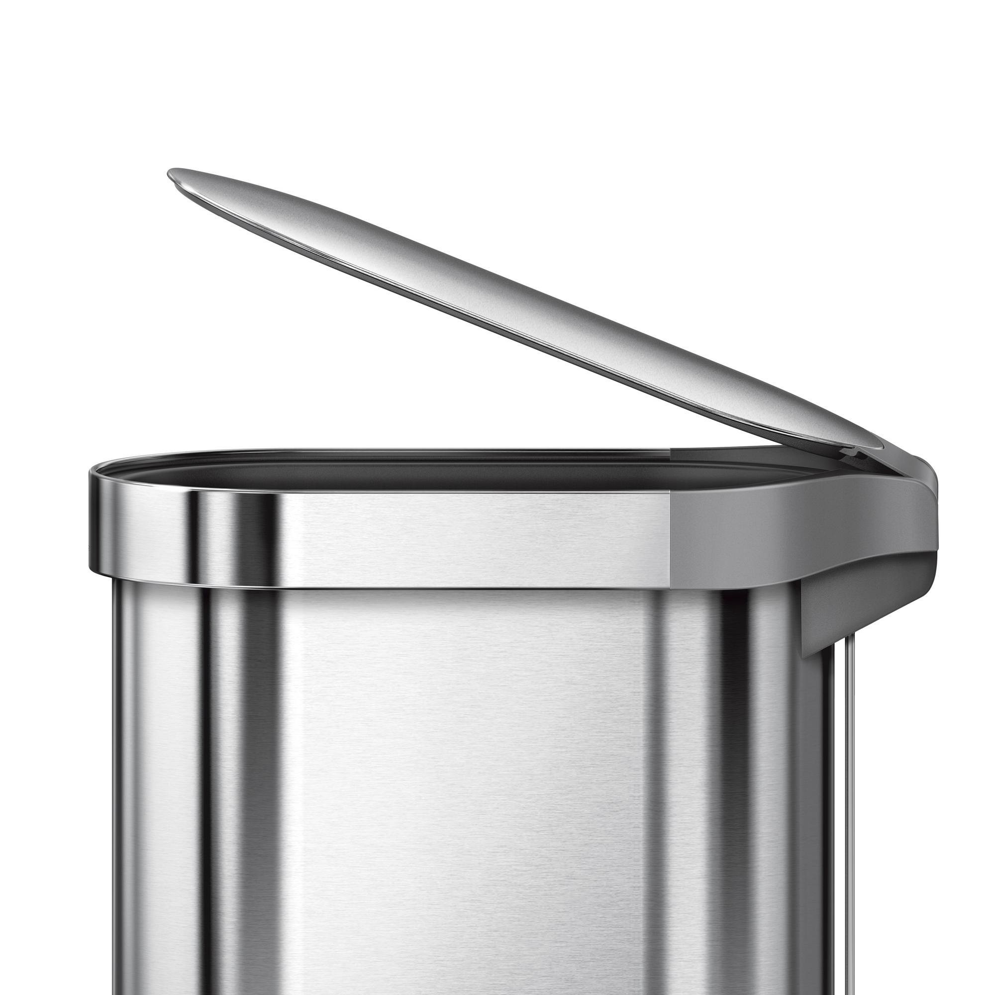 simplehuman™ 45-Liter Slim Hands-Free Kitchen Step Trash Can with Liner Rim