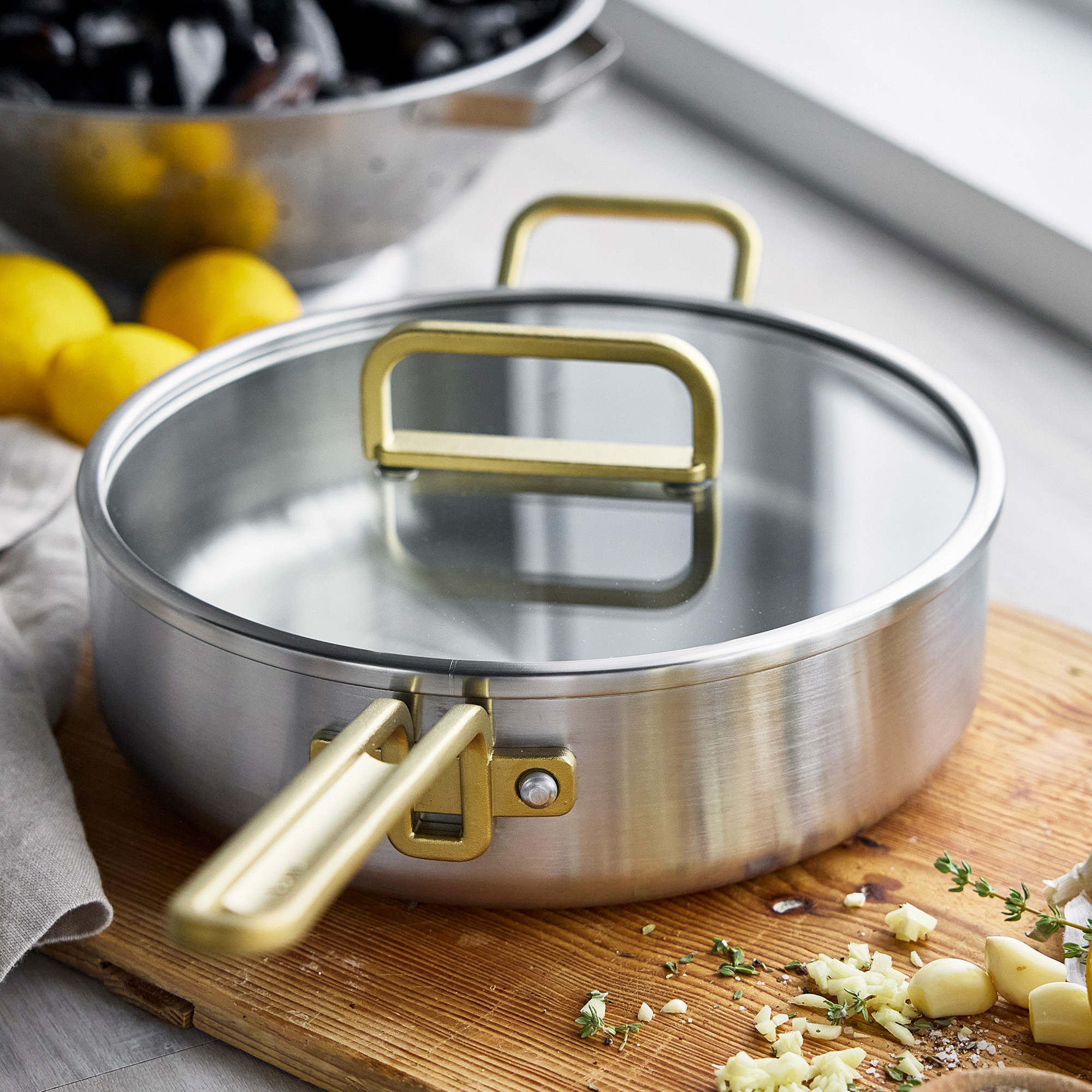 GreenPan™ Stanley Tucci™ Stainless-Steel Saute Pan, 4-Qt.