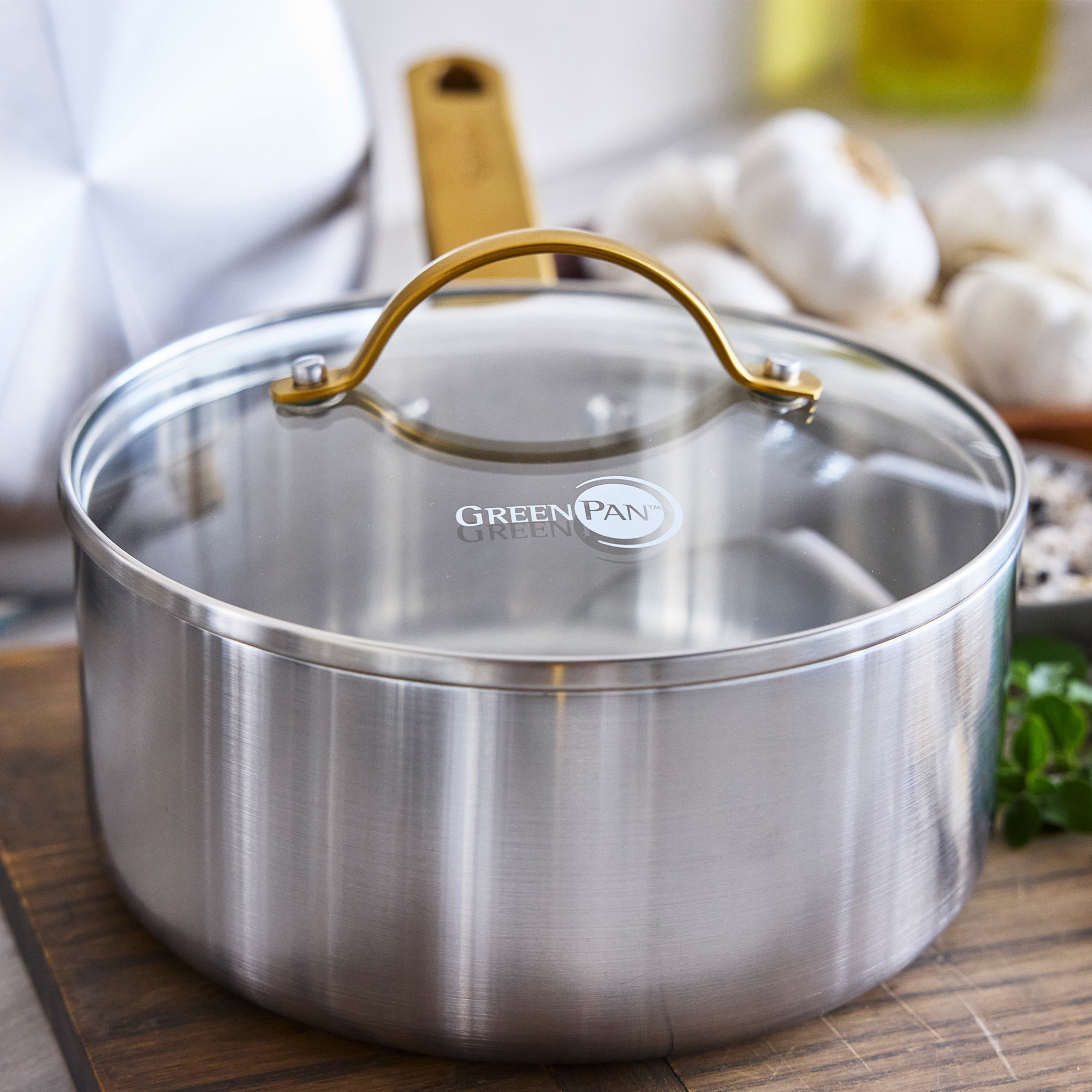 GreenPan™ Reserve Uncoated Stainless-Steel 10-Piece Cookware Set