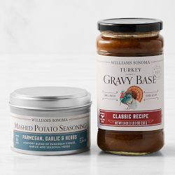 Williams Sonoma Garlic Parmesan Herb Mashed Potato Seasoning & Turkey Gravy Base Set