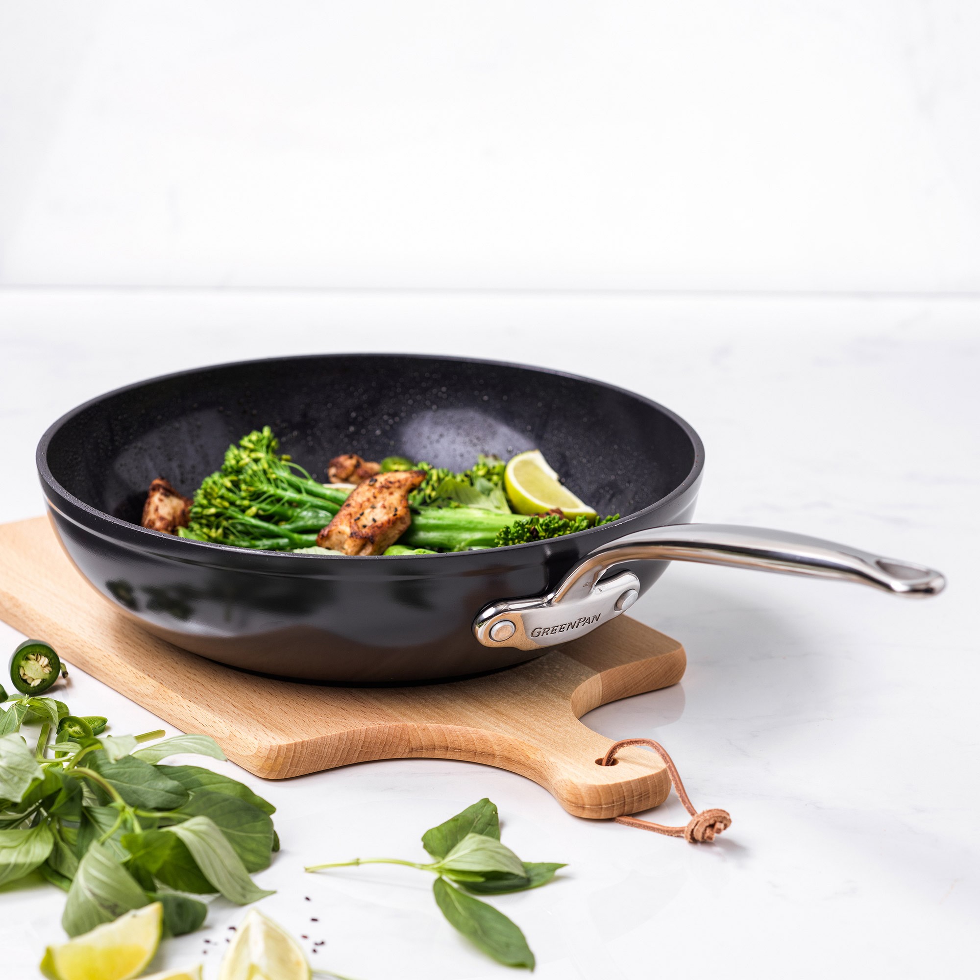 GreenPan™ Premiere Hard Anodized Ceramic Nonstick Wok, 11 1/2