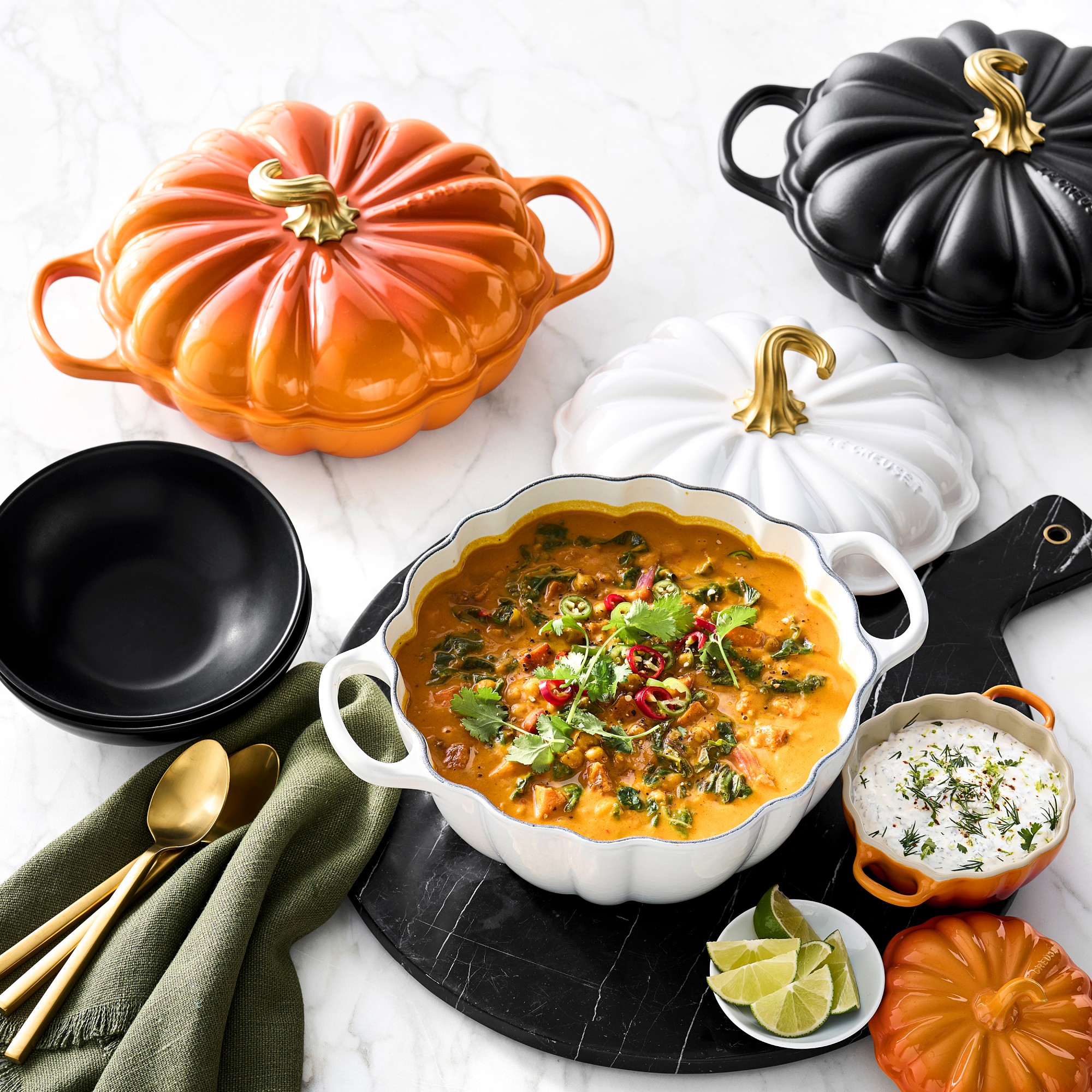 Le Creuset Enameled Cast Iron Pumpkin Braiser, 2 1/4-Qt.