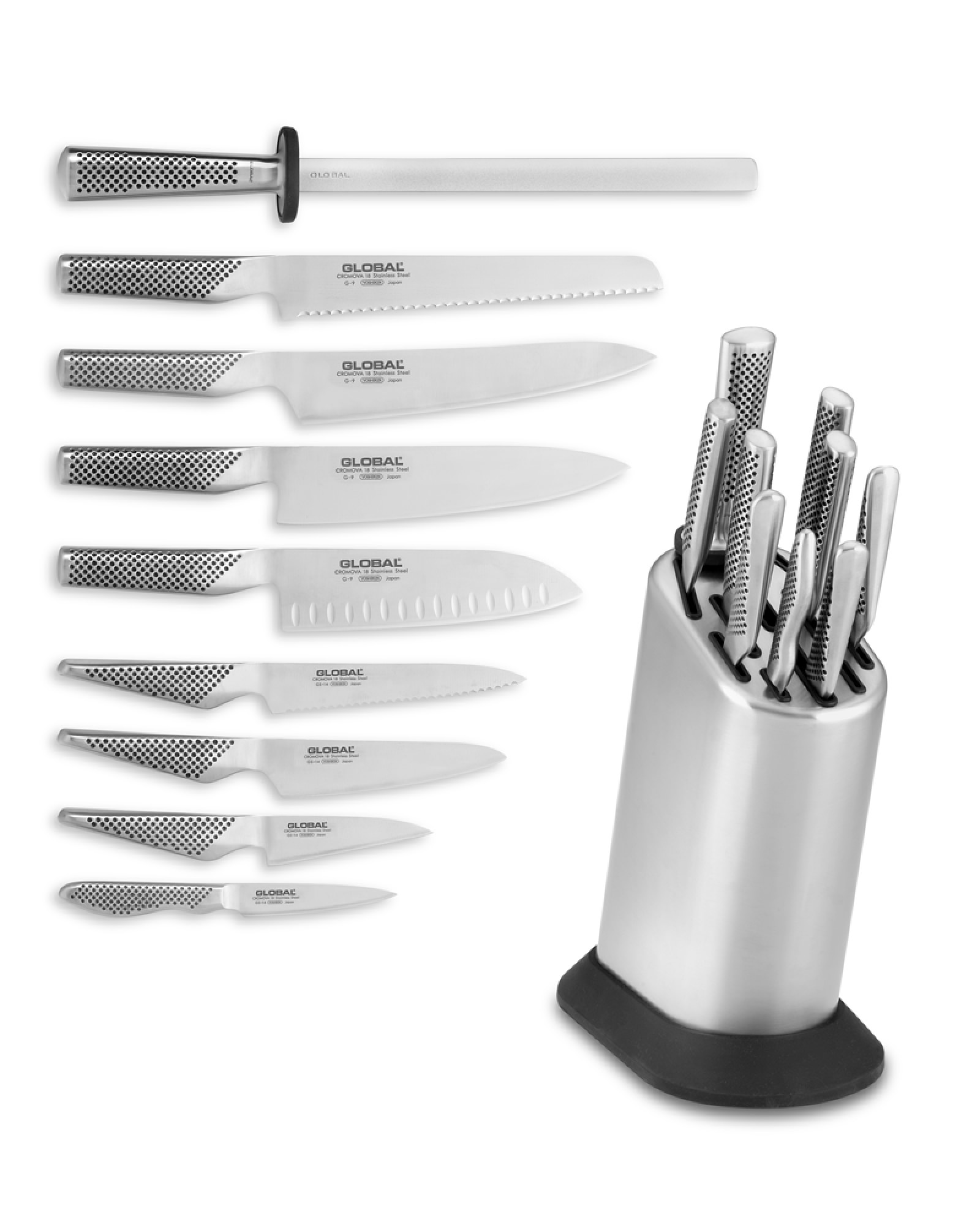 Global Classic Knife Block, Set of 10