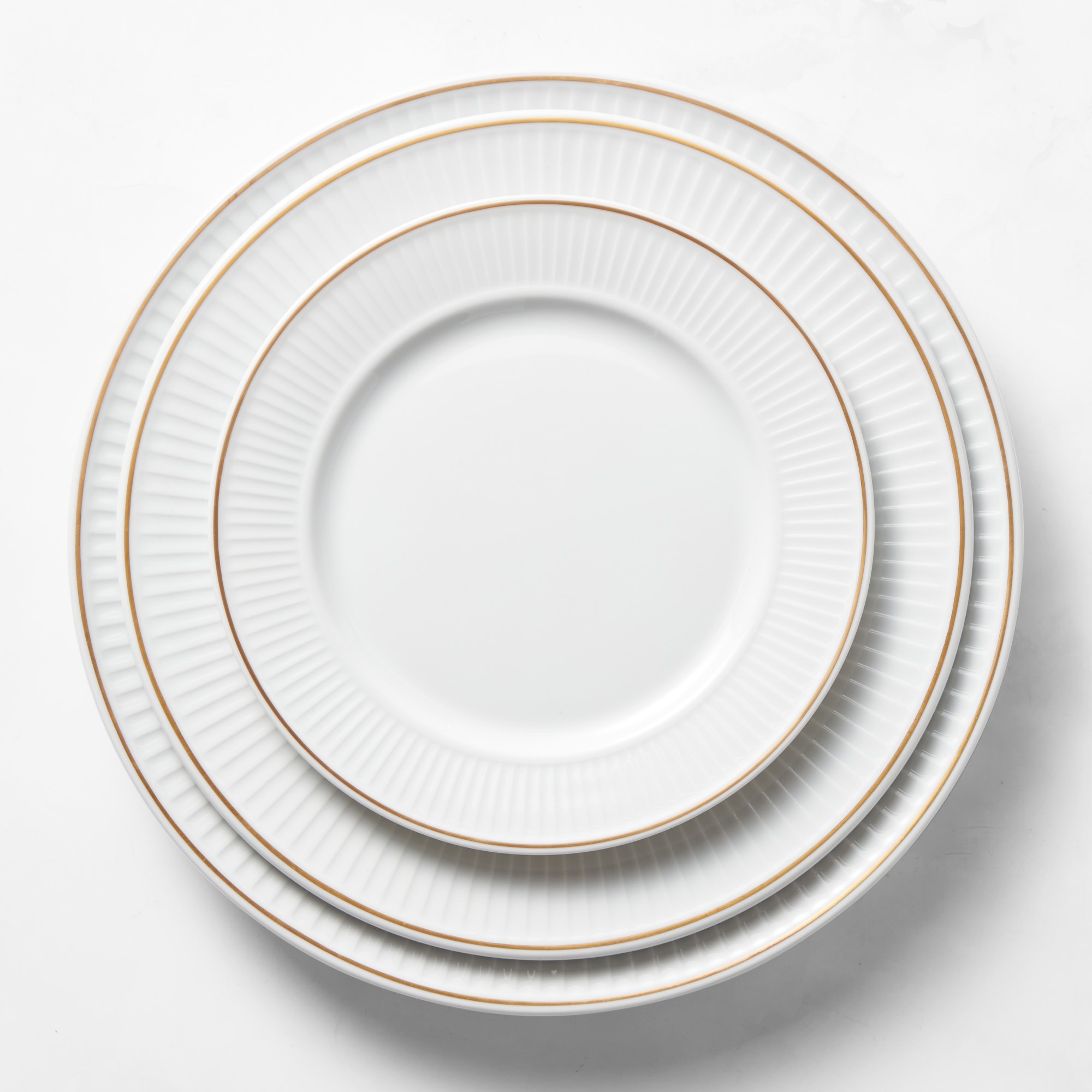 Pillivuyt Plisse Gold Porcelain Dinnerware Collection