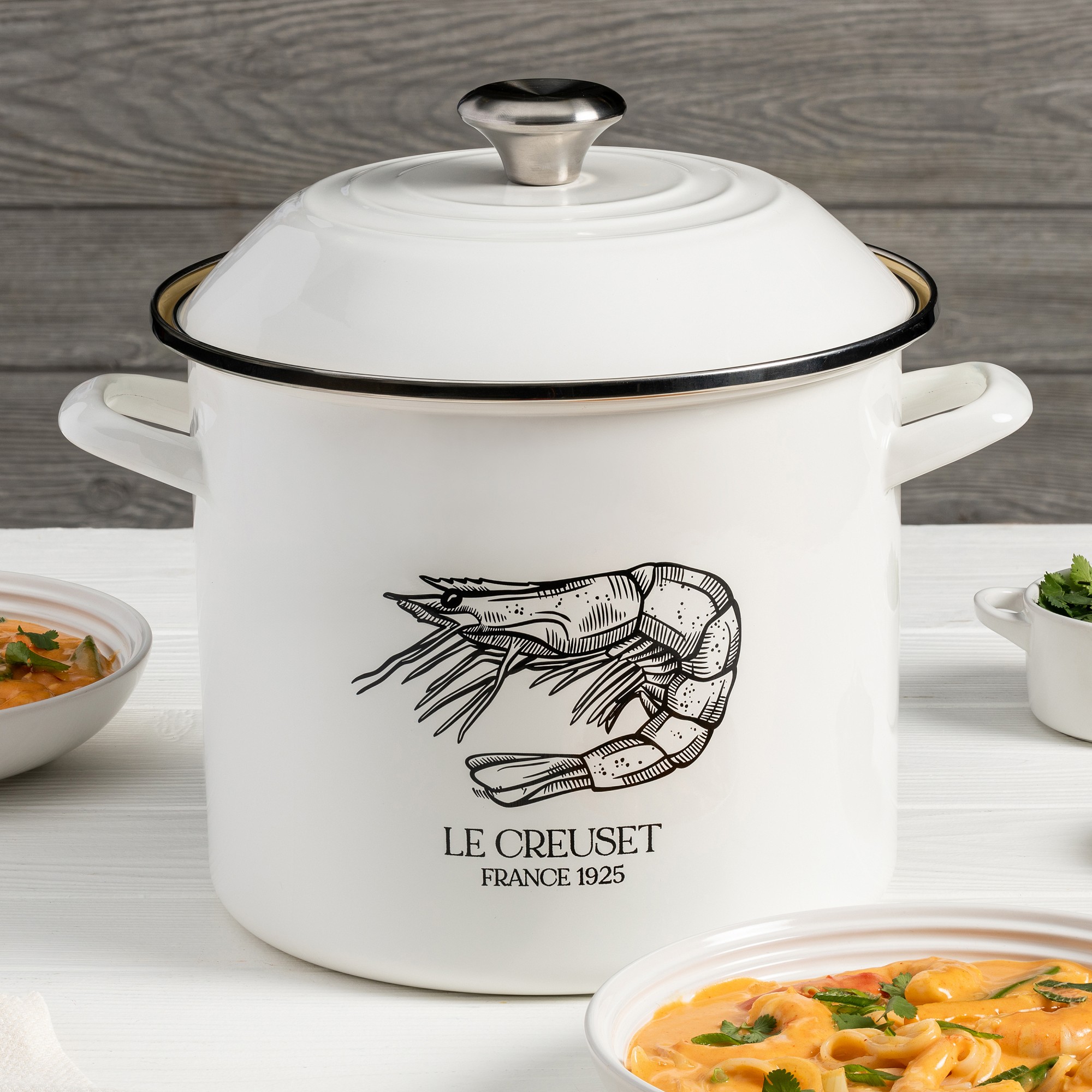 Le Creuset Enameled-Steel Crawfish Stock Pot, 10-Qt.