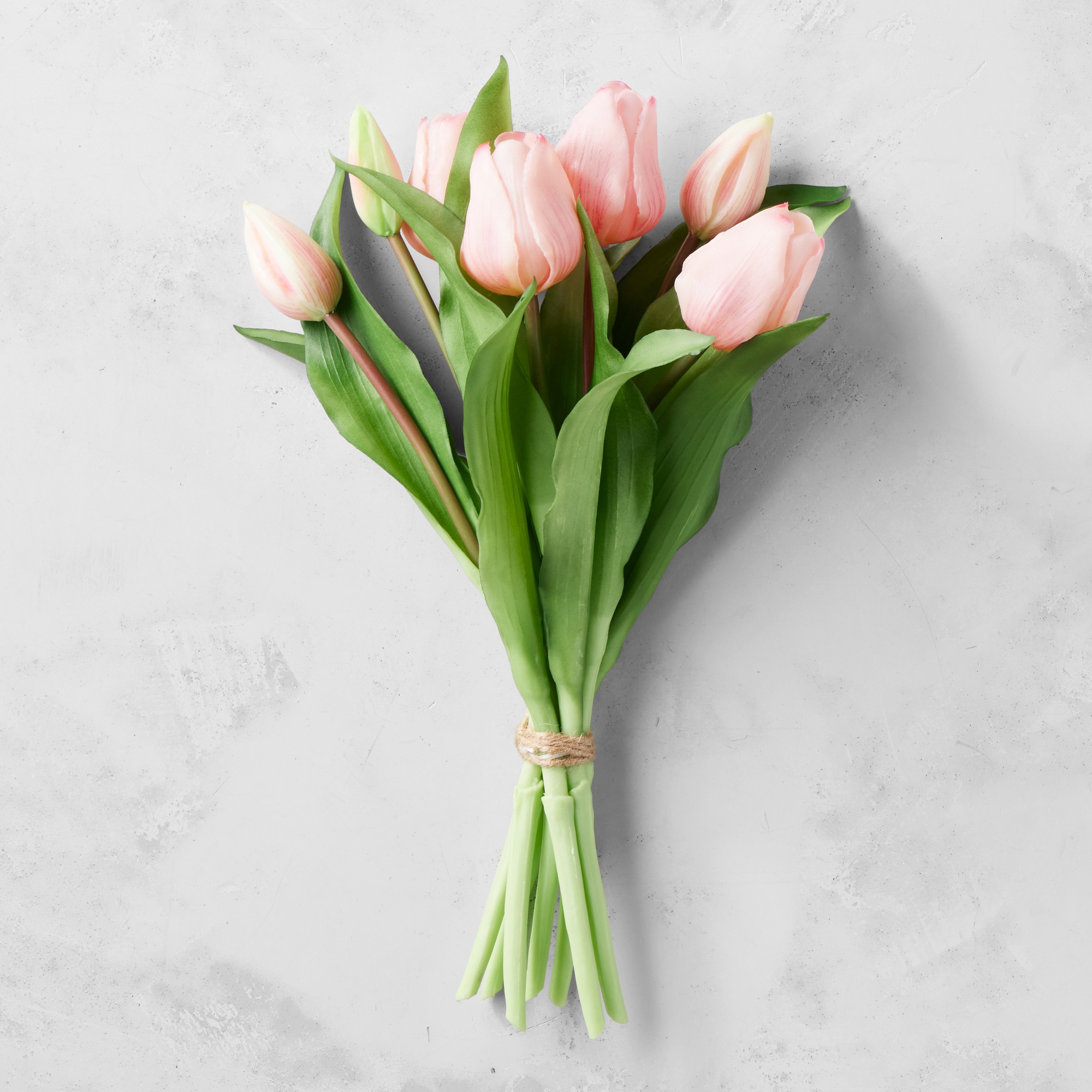 Real Touch Faux Pink Tulip Bouquet