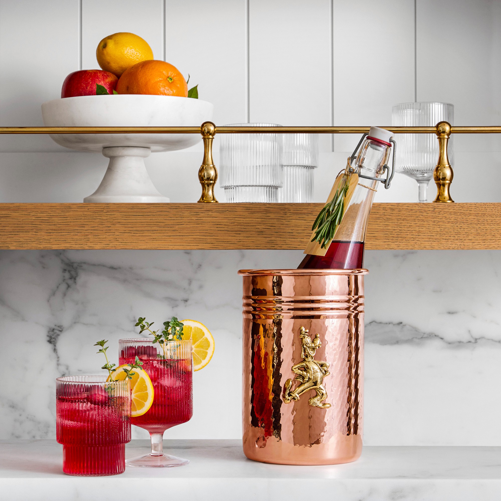 Ruffoni Historia Disney© Hammered Copper Goofy Tool Crock